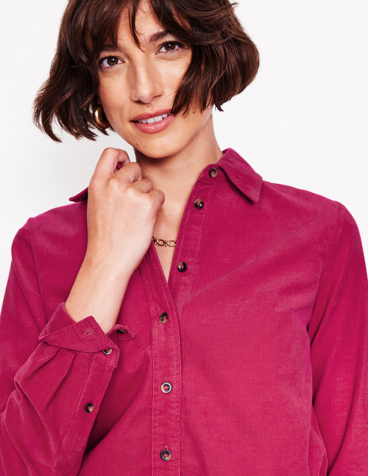 Sienna Cord Shirt-Cherry Jam-2
