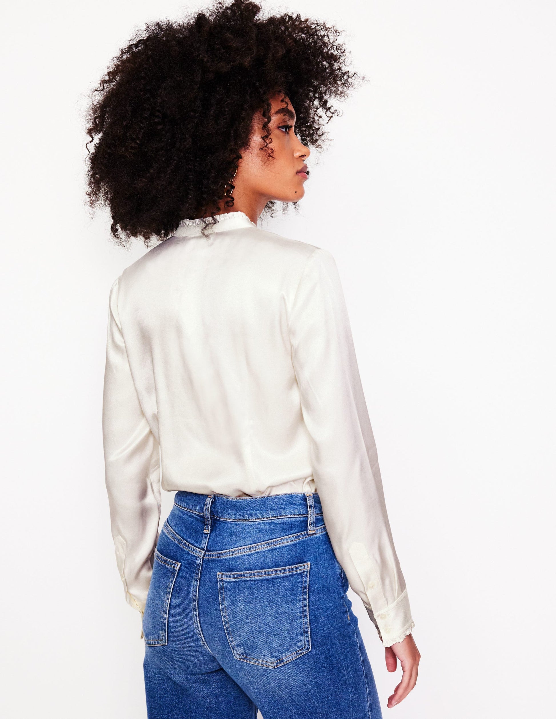 Phoebe Viscose Shirt-Ivory-3