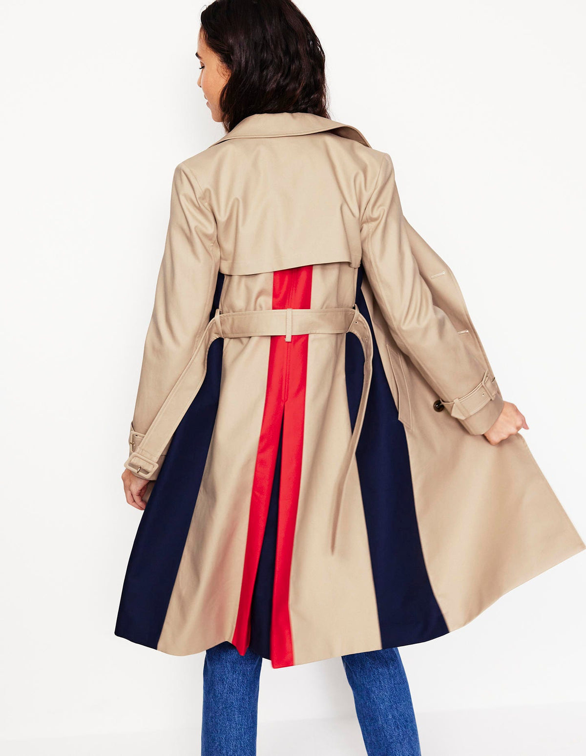 Colour Block Trench Coat-Neutral-3
