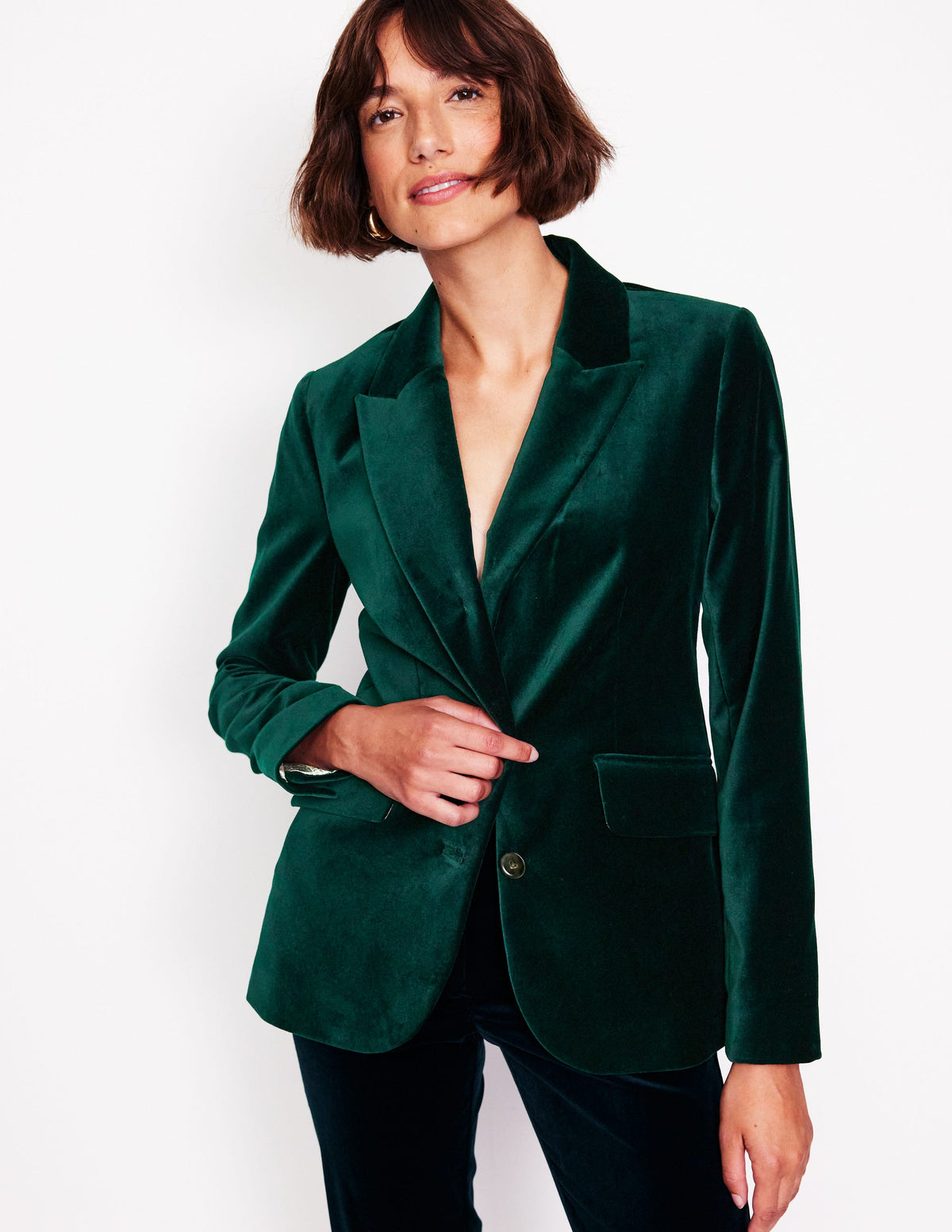 Marylebone Blazer aus Samt-Ponderosa Kiefer - Image 1