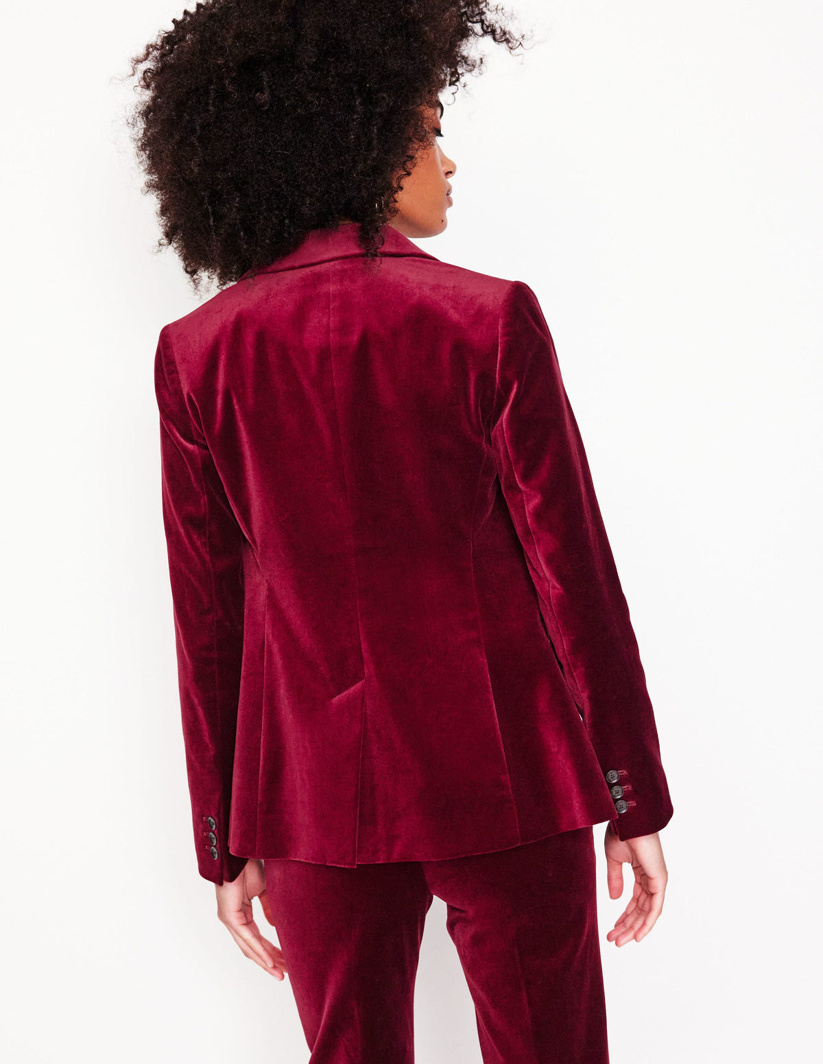Marylebone Blazer aus Samt-Beatnik Red/Dark Burgundy-3