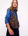 Truro Teddyfell-Weste-Mohair, Leopardenmuster