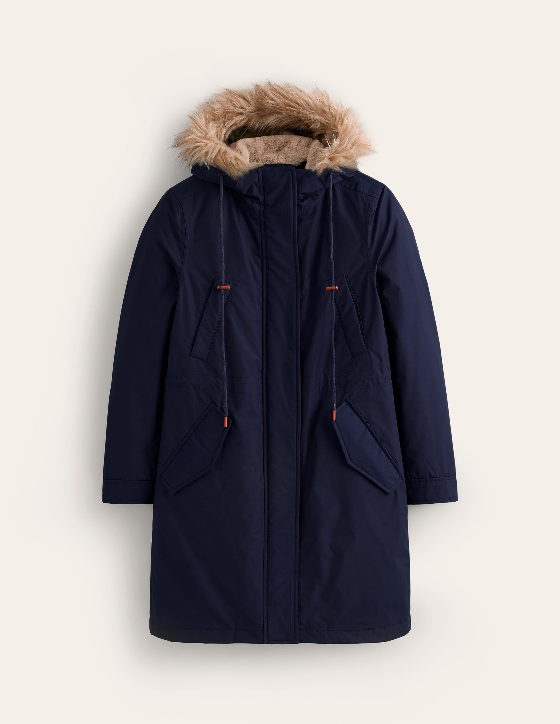 Parka mit Webpelzkapuze-Aqua Marine Marl-6