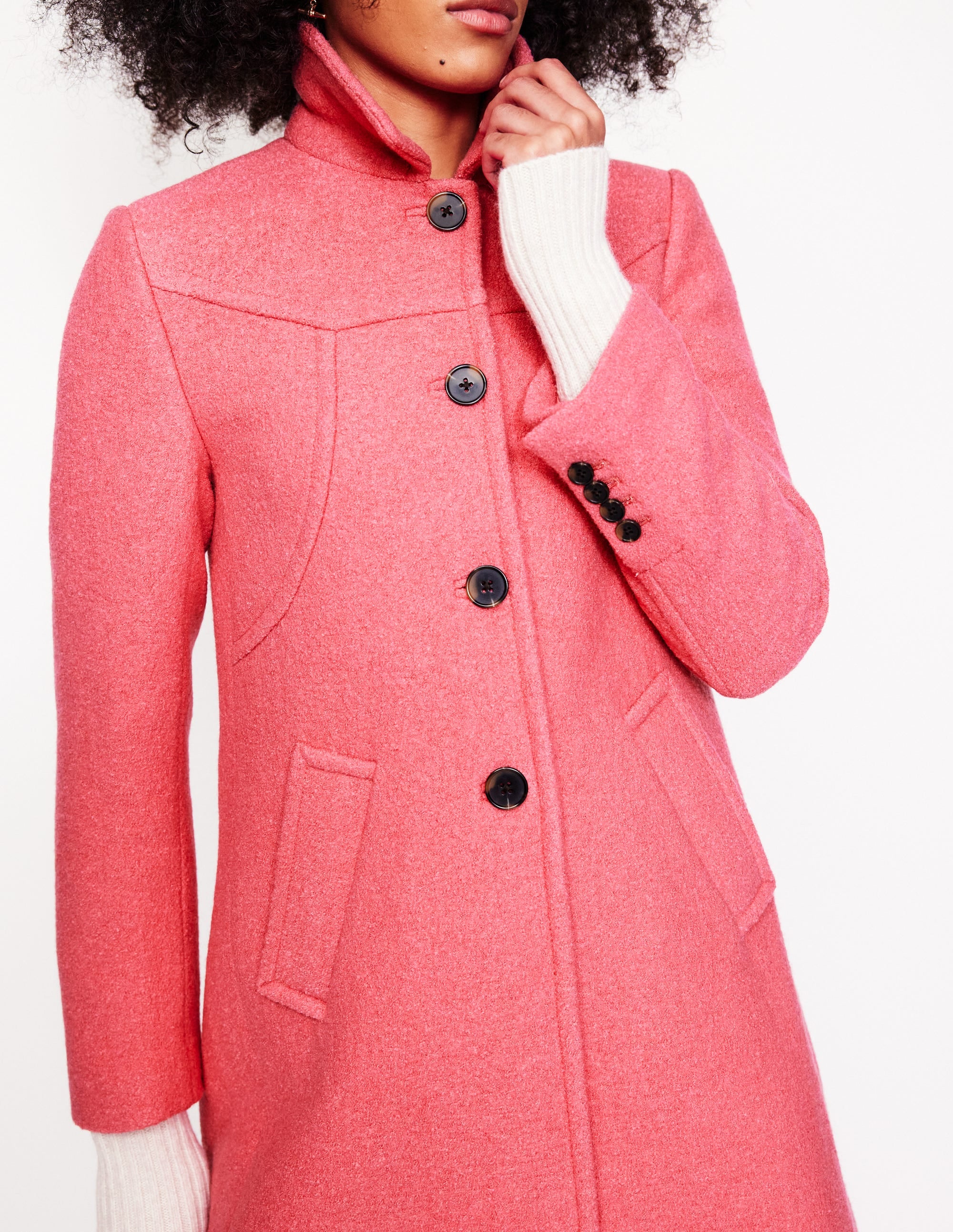 Lincoln Textured Coat-Rhubarb - Image 2