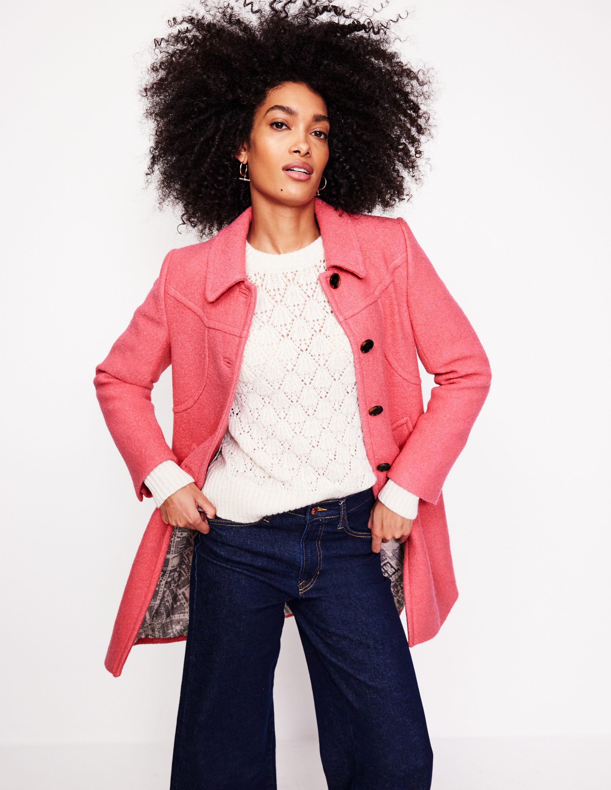 Lincoln Textured Coat-Rhubarb - Image 3