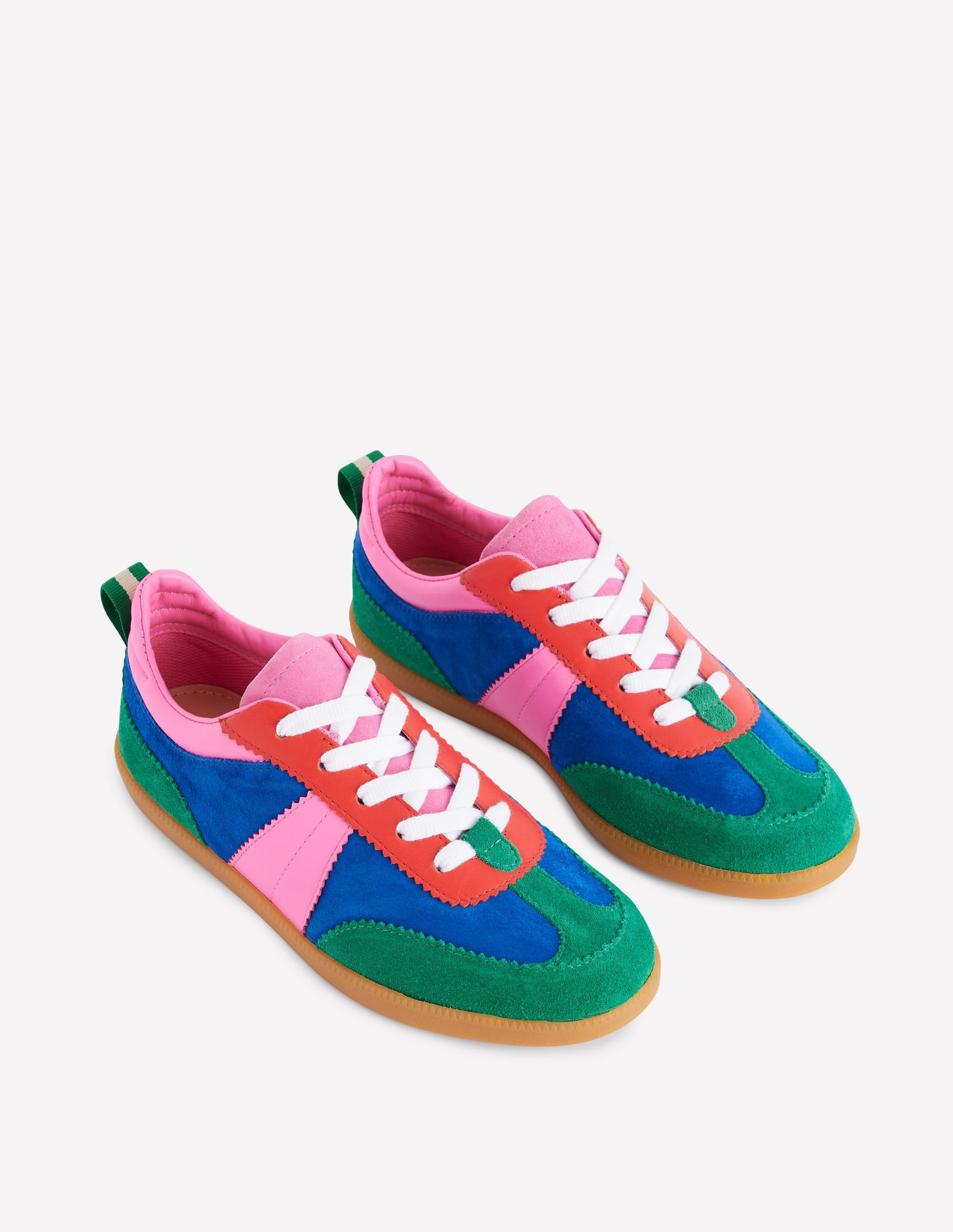 Erin Retro Tennis Trainers-Multi Colourblock - Image 3