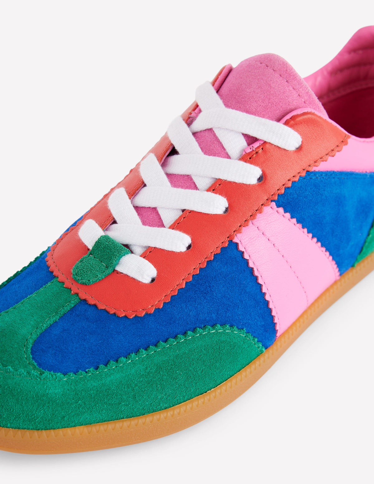 Erin Retro Tennis Trainers-Multi Colourblock - Image 4