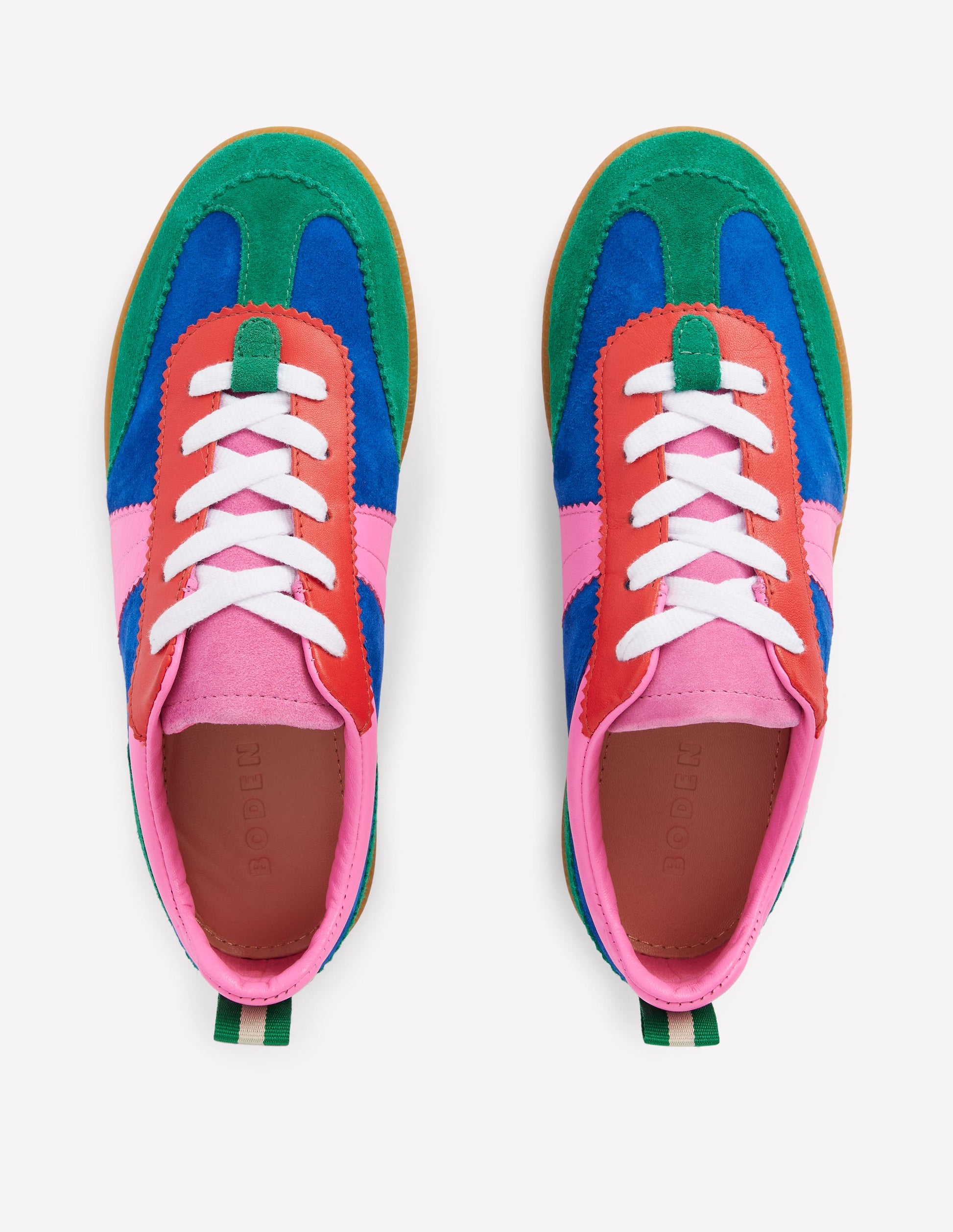 Erin Retro Tennis Trainers-Multi Colourblock-5