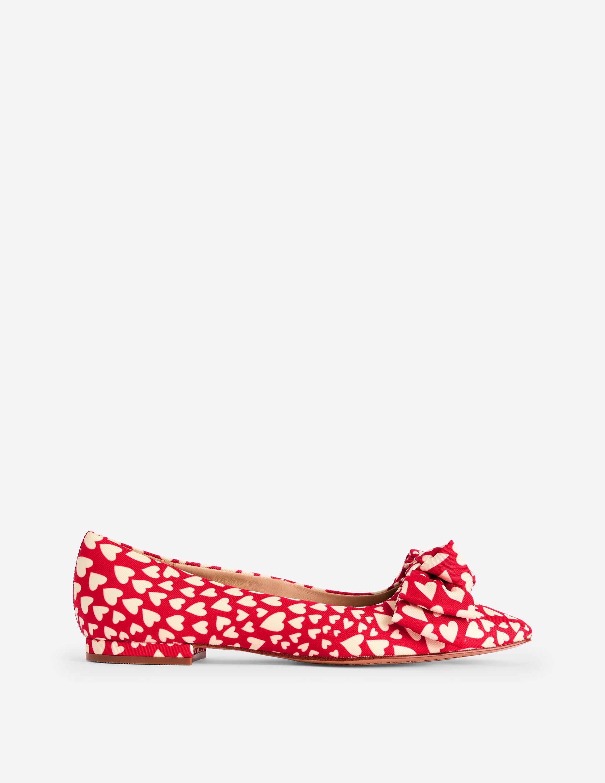 Flache Ballerinas mit geformter Spitze-Mohnblumenrot, Herz-Cluster - Image 1