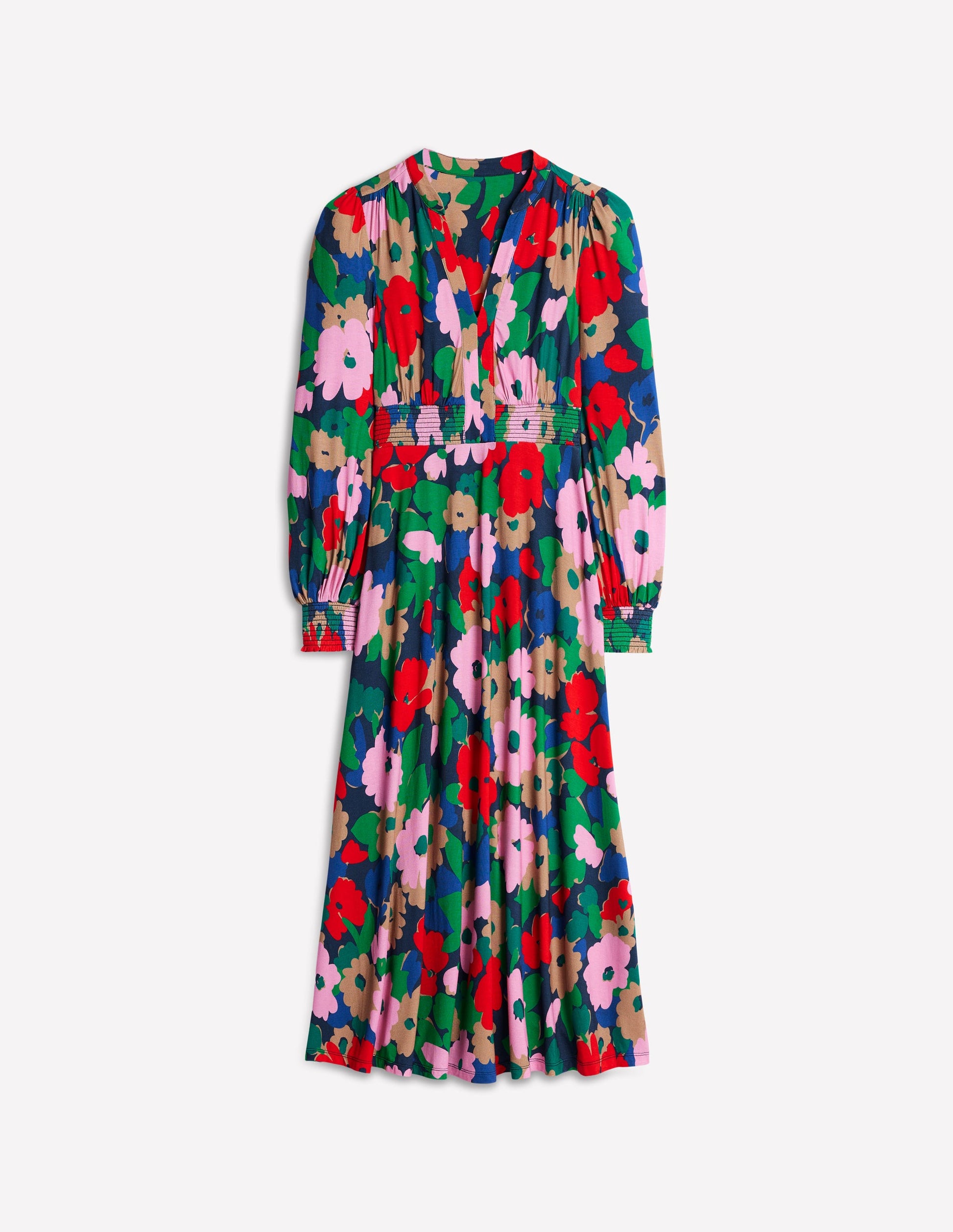 Georgia Jersey Midi Dress-Multi, Painterly Meadow-6