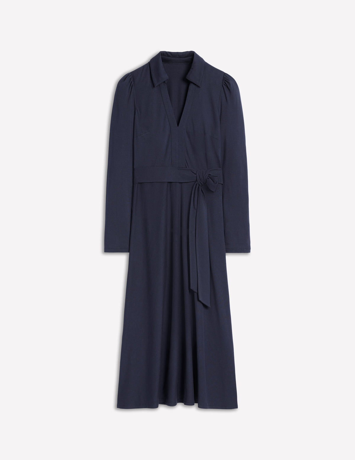 Imogen Jerseykleid mit Kragen-Marineblau-5