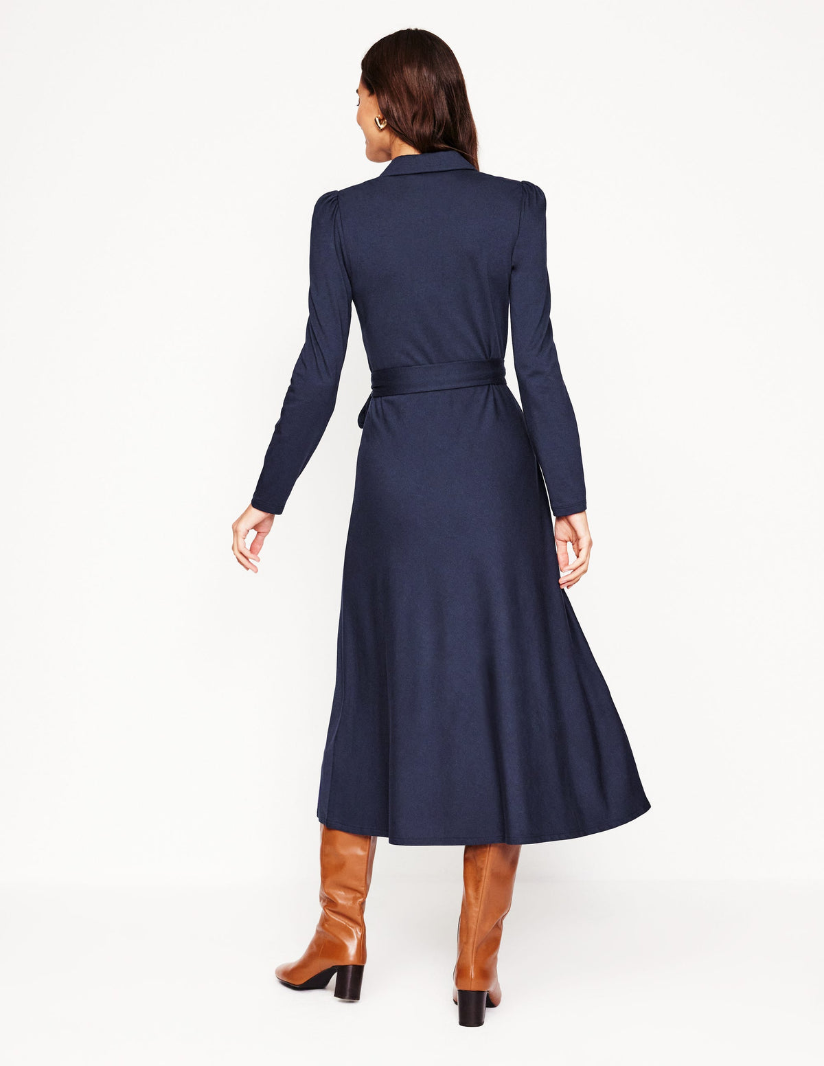 Imogen Jerseykleid mit Kragen-Marineblau - Image 4