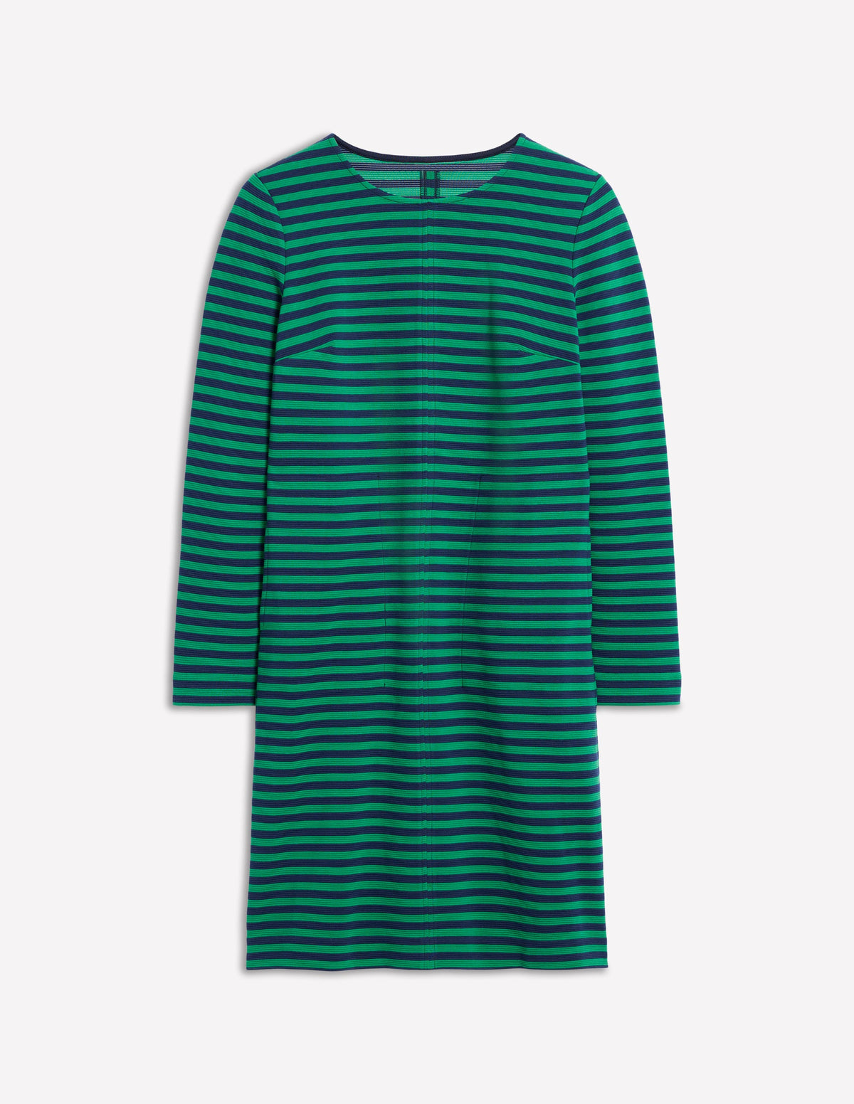 Cornelia Ottoman Dress-Rich Emerald, Navy Stripe - Image 5