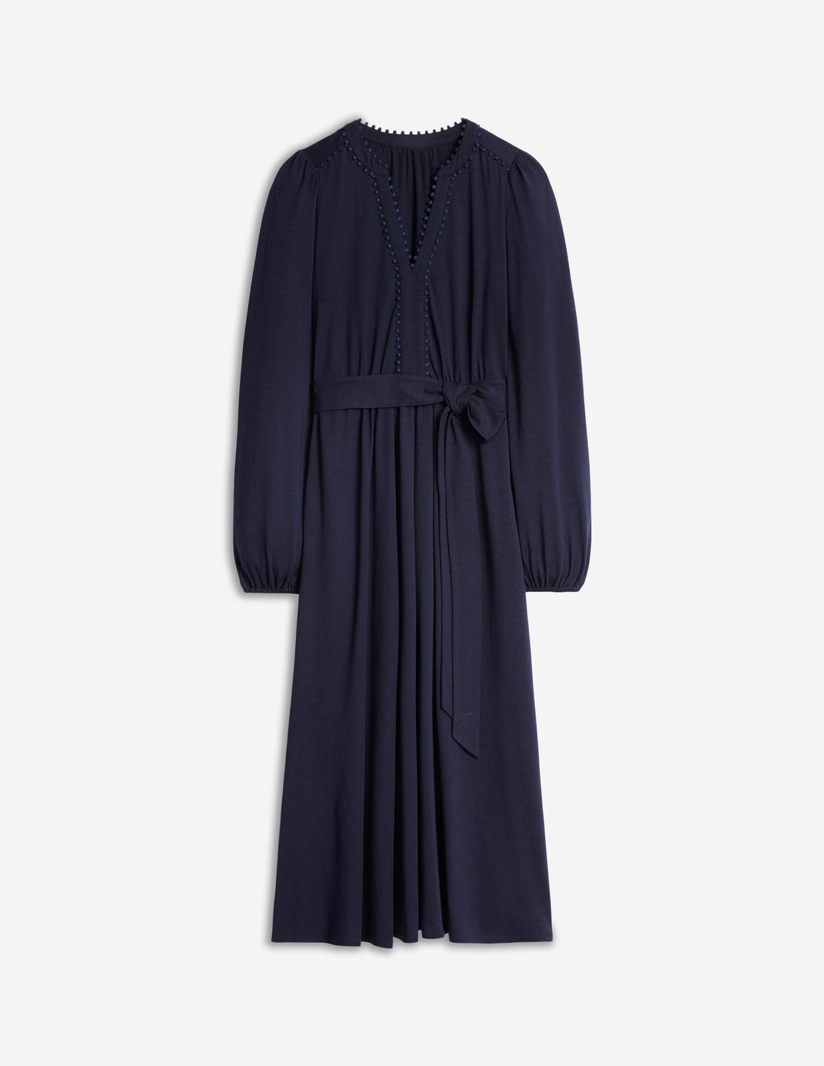 Robe midi Maeve en jersey-Bleu Marine, Petits Pois-5