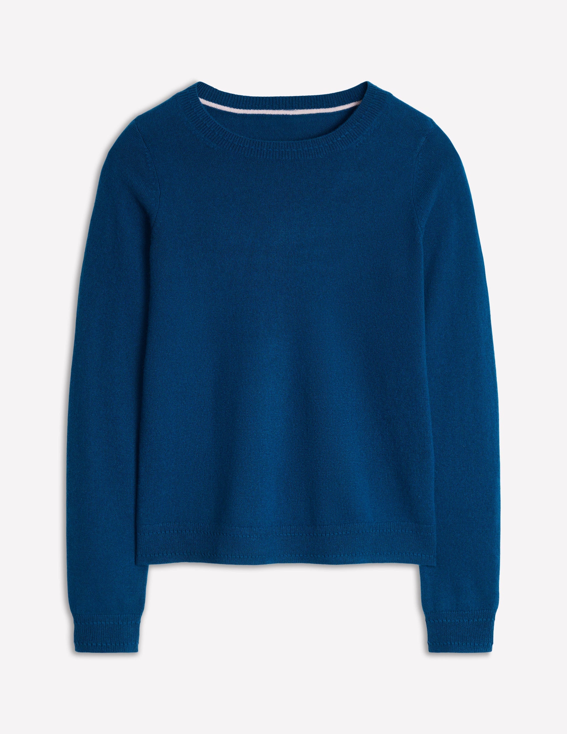 Eva Cashmere Crew Neck Jumper-Harbour Blue-5