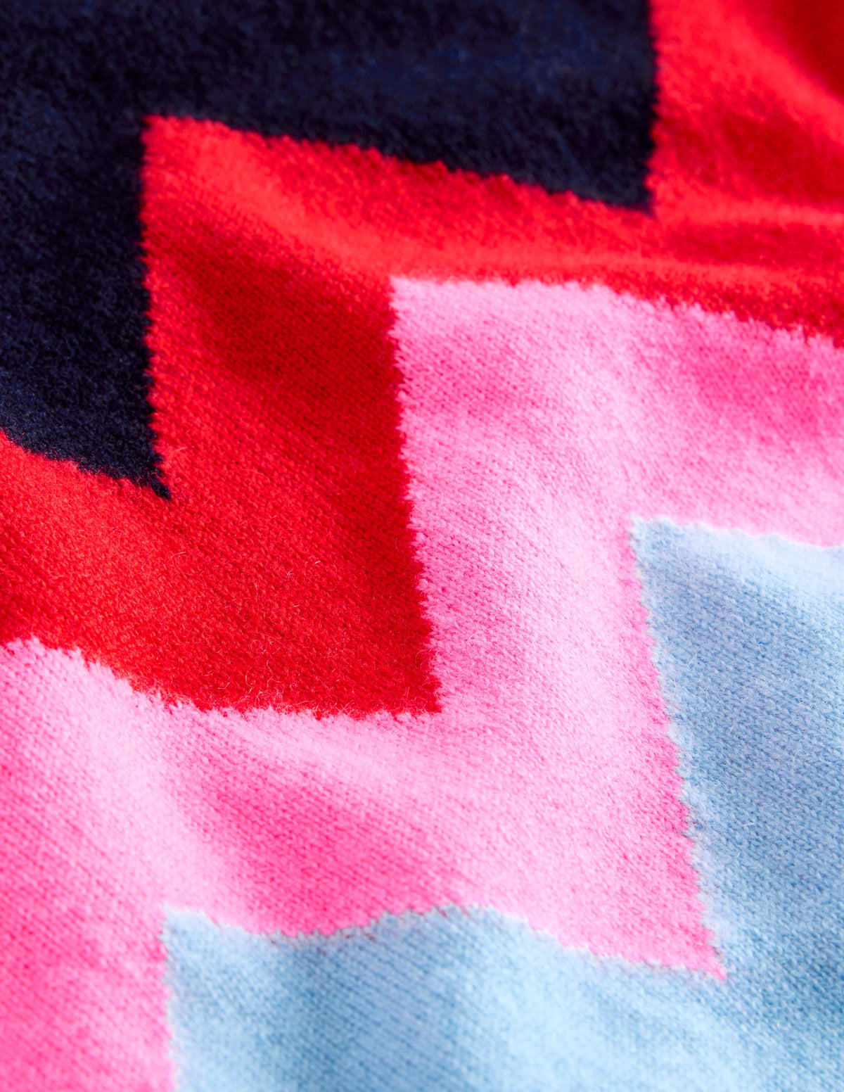 Lydia Cashmere Jumper-Navy, Zig Zag - Image 11