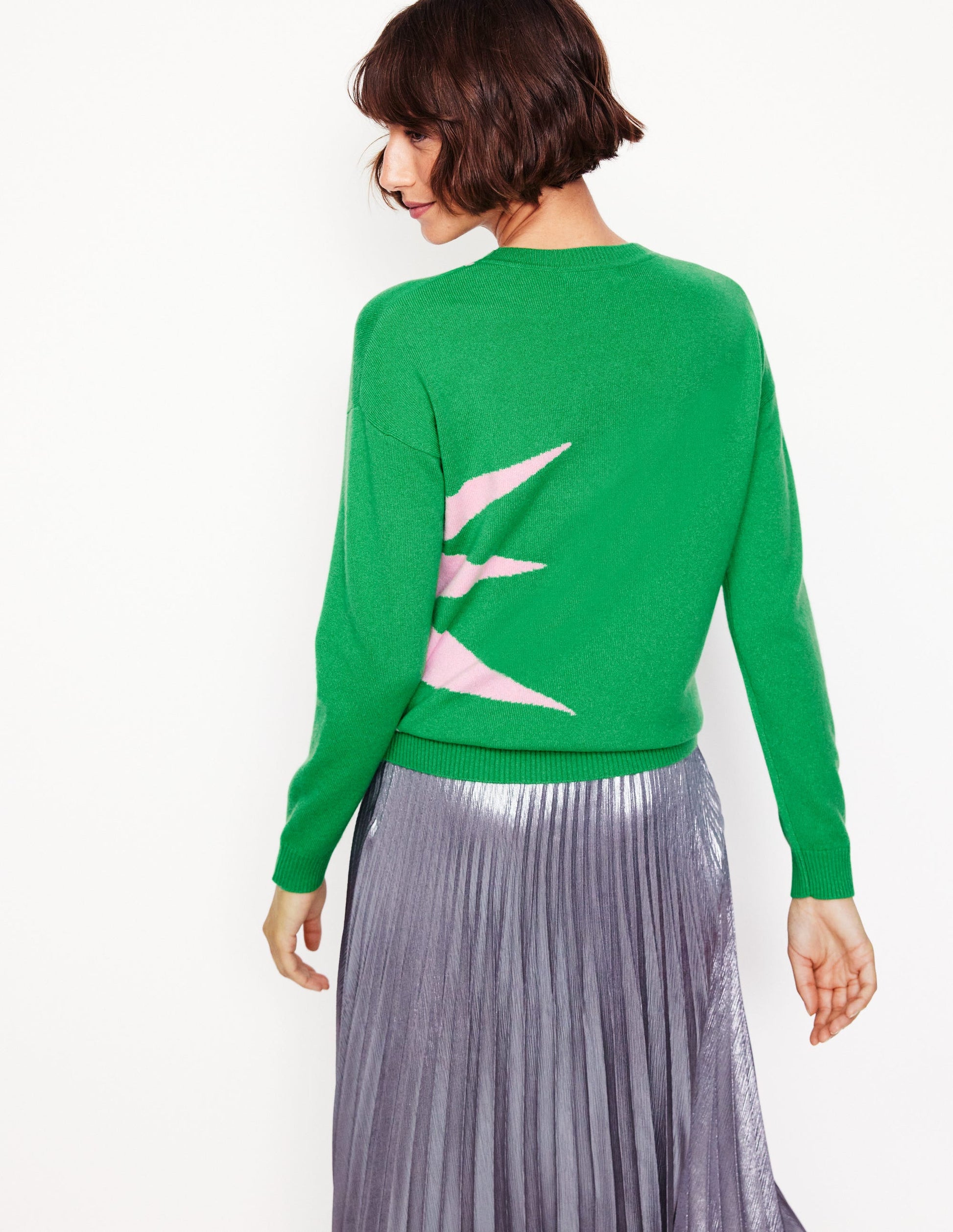 Lydia Cashmere Jumper-Bright Green, Boom-3