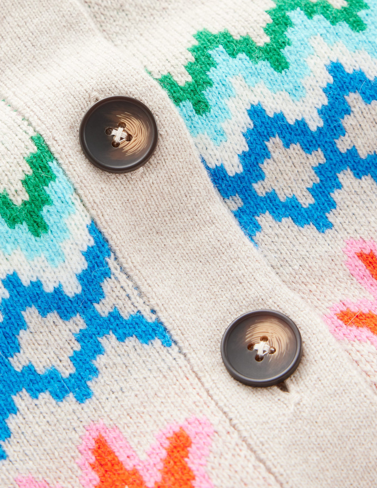 Quinn Boyfriend Cardigan-Oatmeal Melange, Birds - Image 7