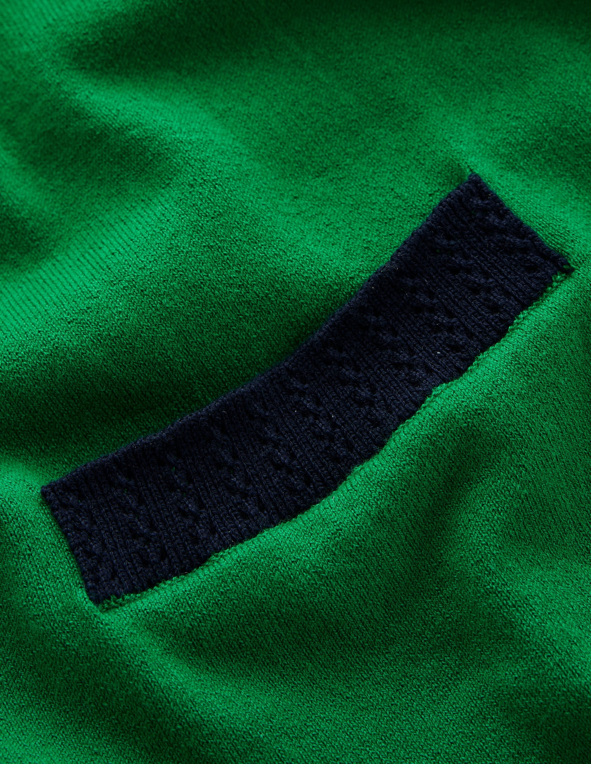 Gilet Emilia à col V en coton-Émeraude profond/bleu marine - Image 6