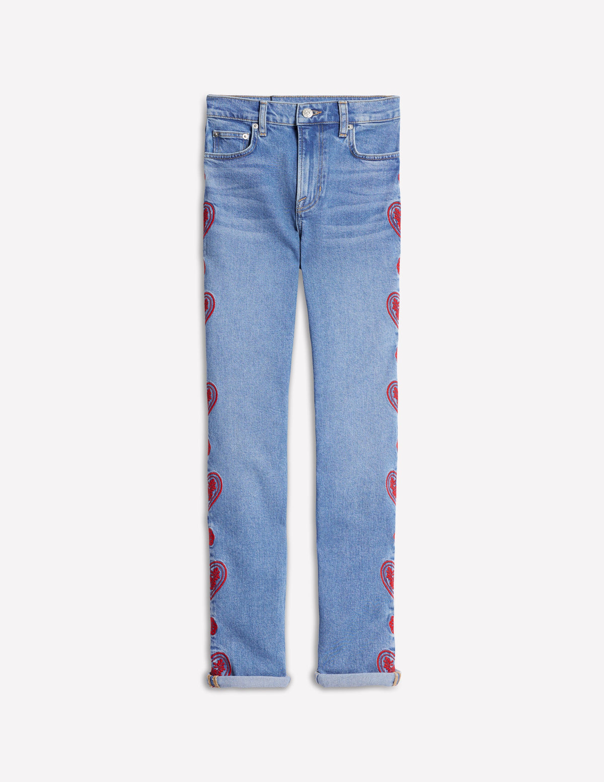 Girlfriend Jeans-Heart Embroidery - Image 2