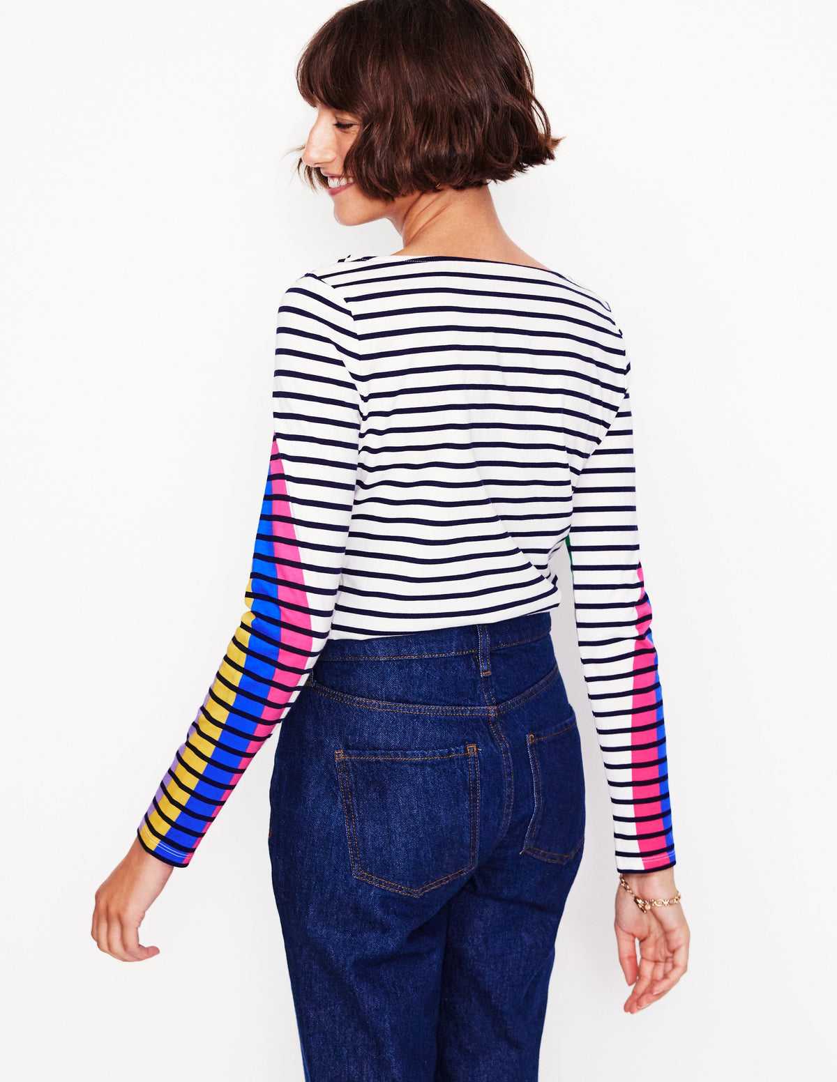 Ella Breton-Shirt mit langen Ärmeln-Bretonshirt mit Regenbogen-3