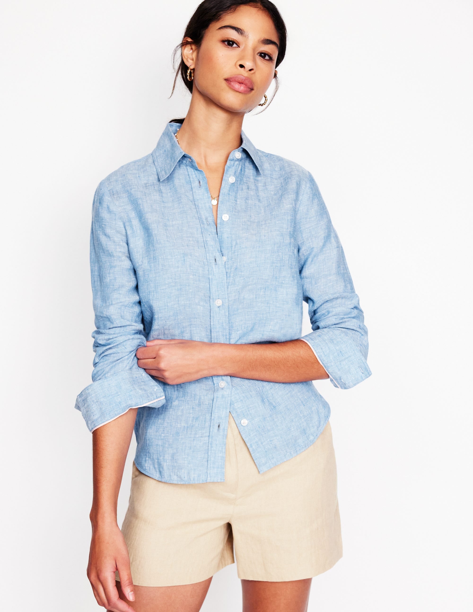 Chemise Sienna en lin-Chambray - Image 4