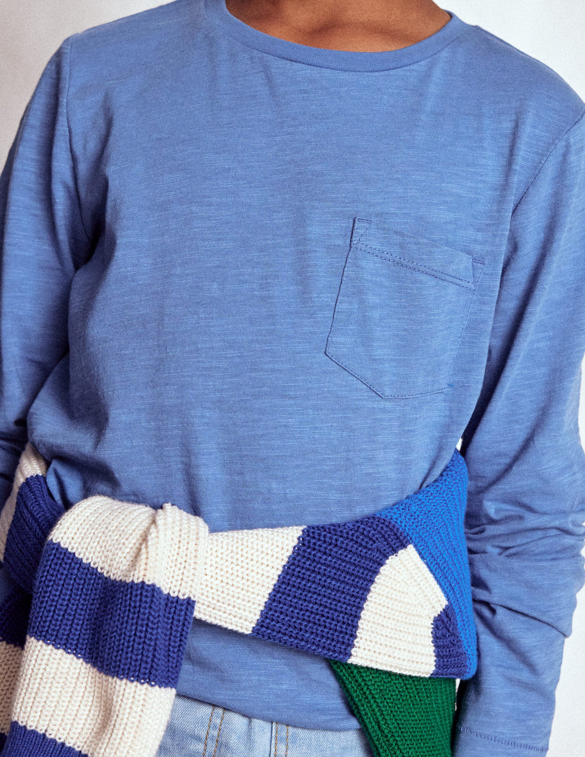 Langärmliges T-Shirt für den Alltag-Flussblau - Image 1