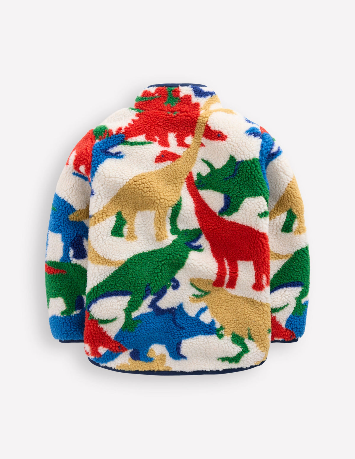 Kuschelige Teddyfell-Jacke-Bunt Dinos-2