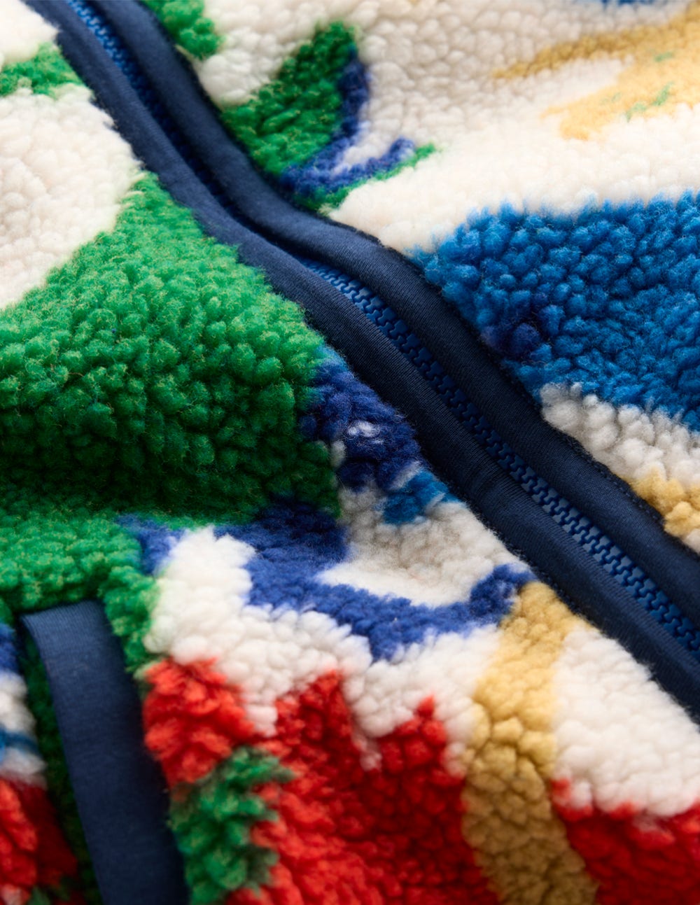 Kuschelige Teddyfell-Jacke-Bunt Dinos-3