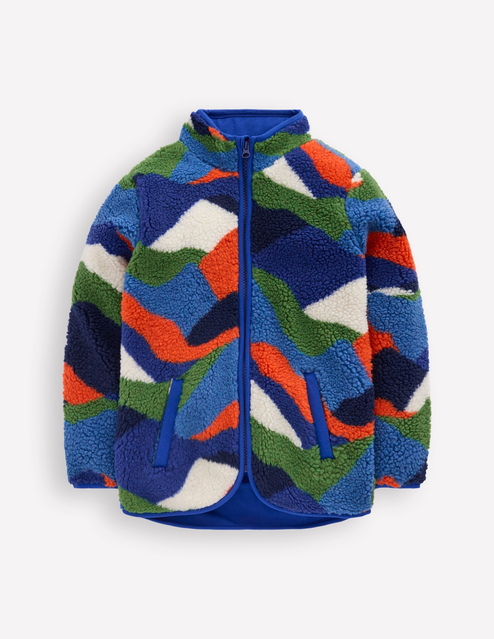 Kuschelige Teddyfell-Jacke-Bunte Landschaft - Image 1