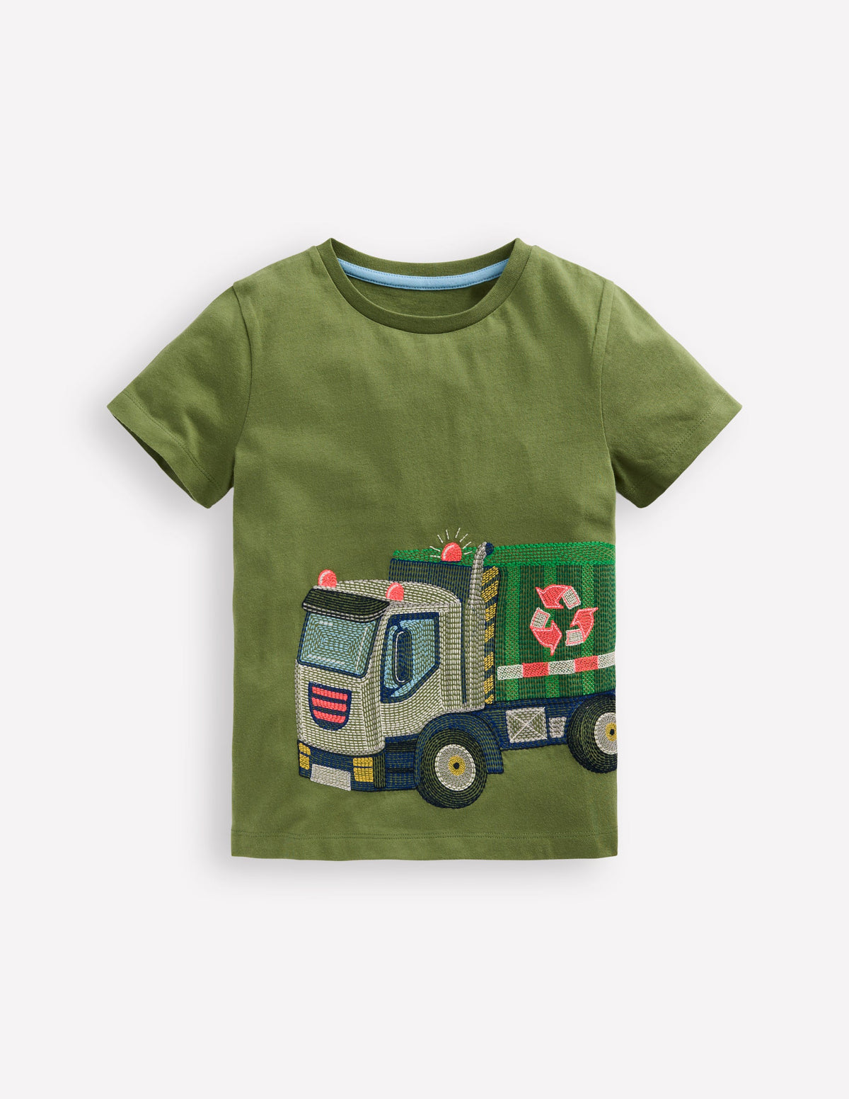 T-Shirt mit Superstitch-Design-Safarigrün Müllabfuhr-1