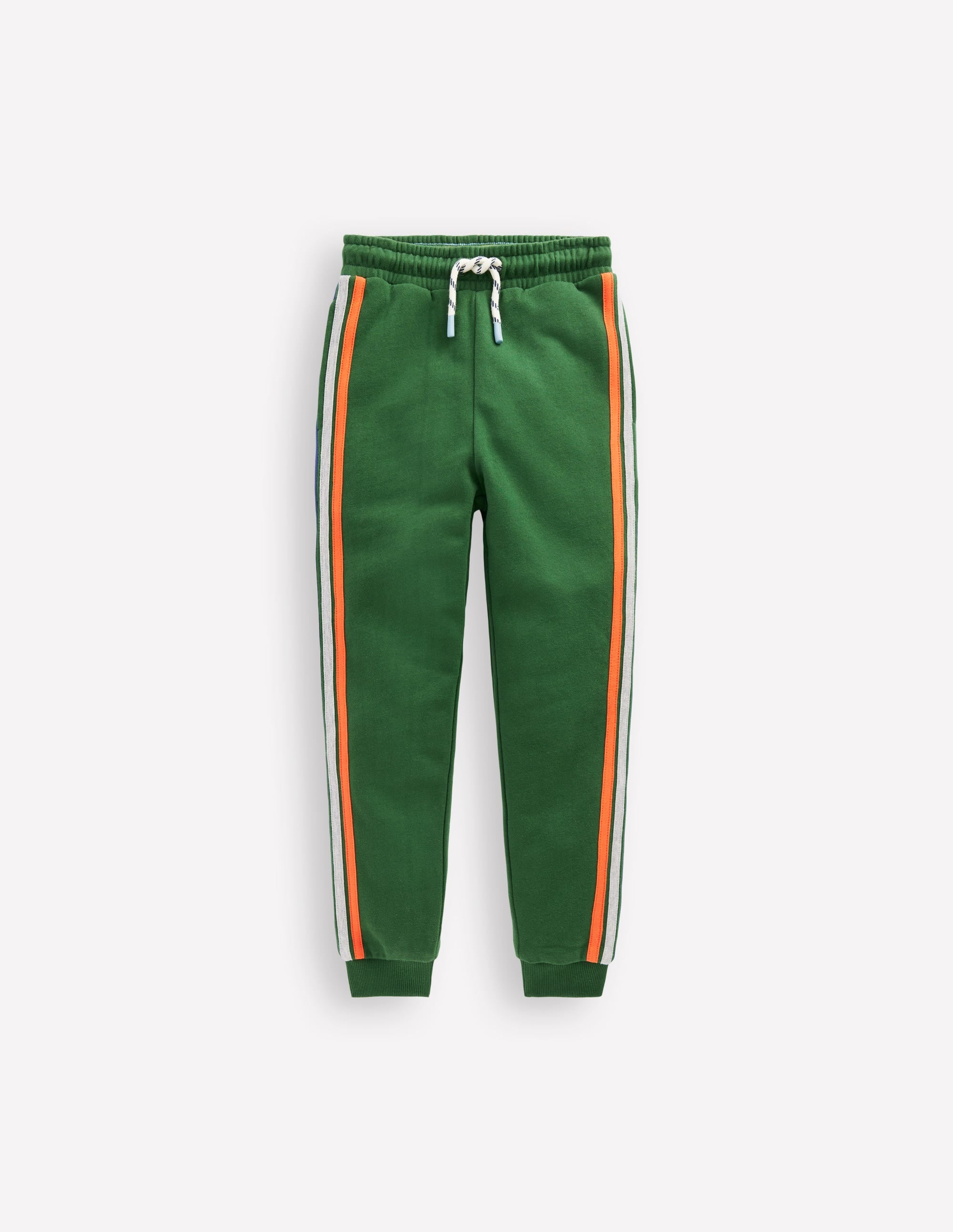 Rainbow Stripe Joggers-Pine Green - Image 4