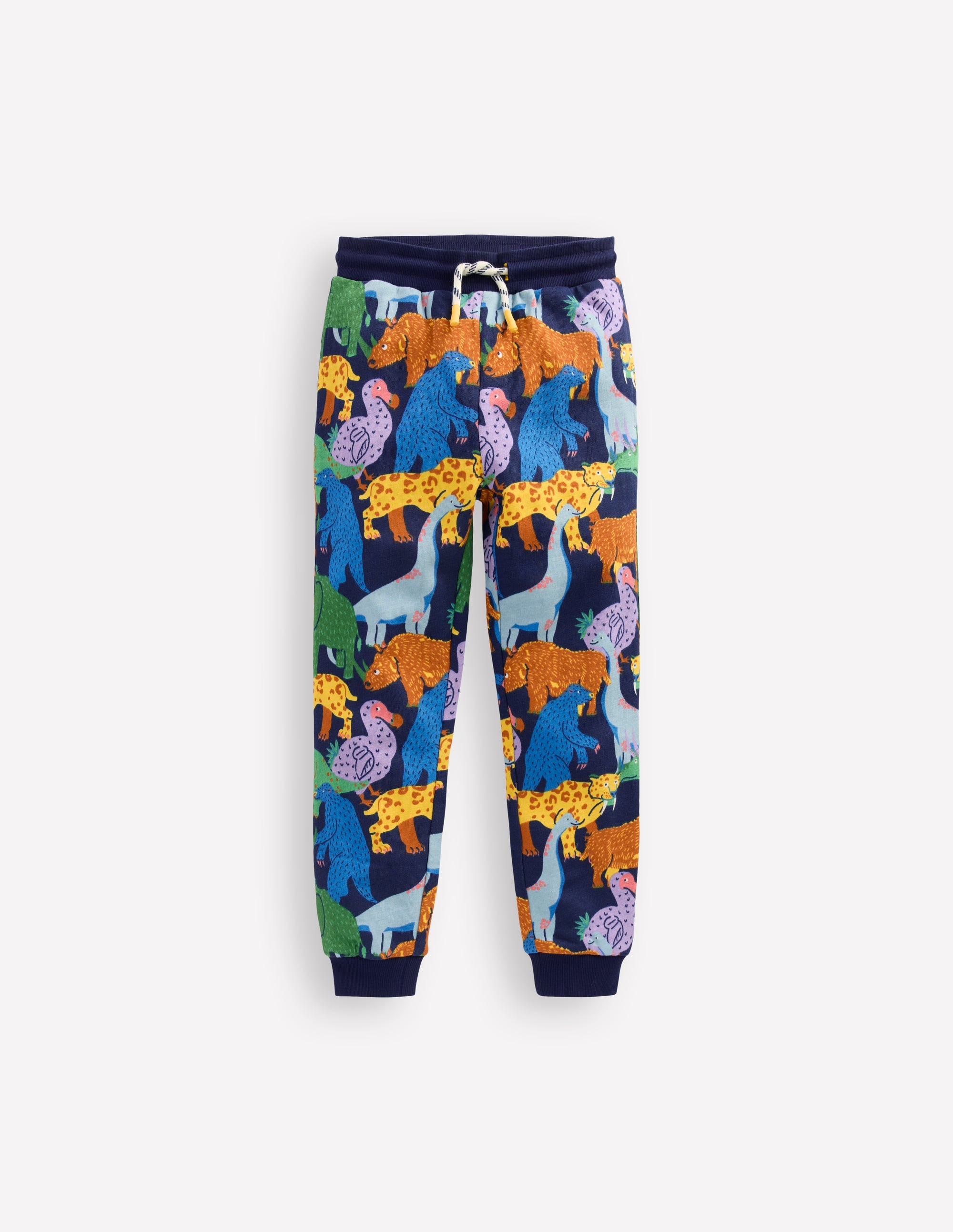 Printed Comfy Joggers-Prehistoric Animals - Image 1