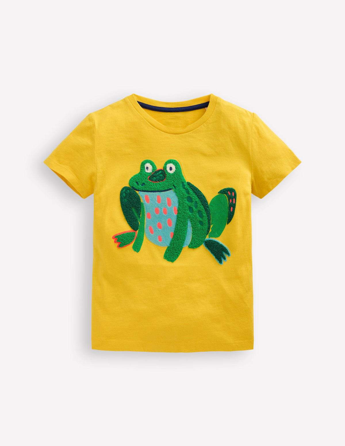 Short Sleeve Bouclé T-shirt-Pineapple Yellow Frog - Image 1