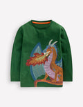 Superstitch Long Sleeve Top-Shady Green Dragon