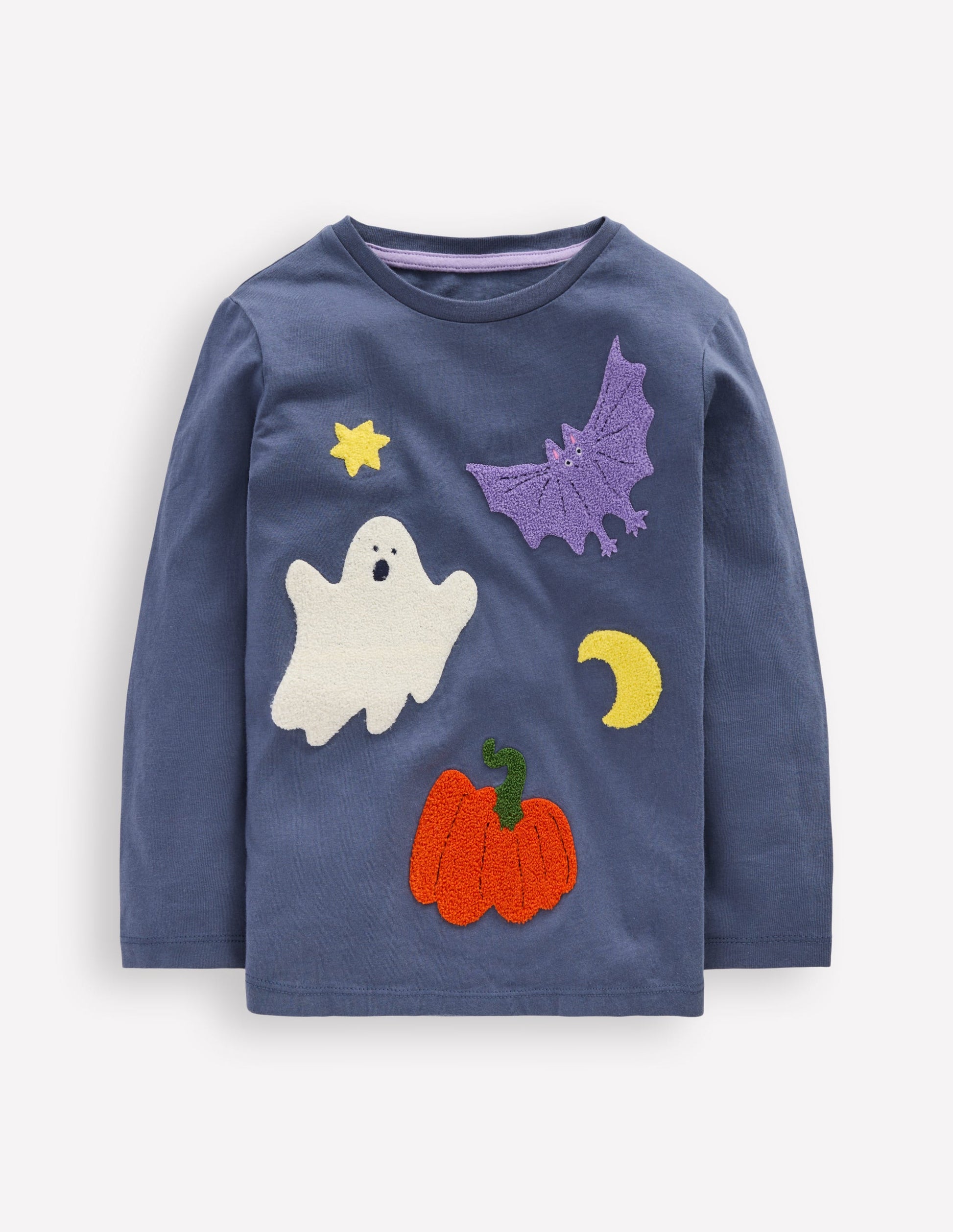 Langarmshirt aus Bouclé-Roboterblau Halloween-1