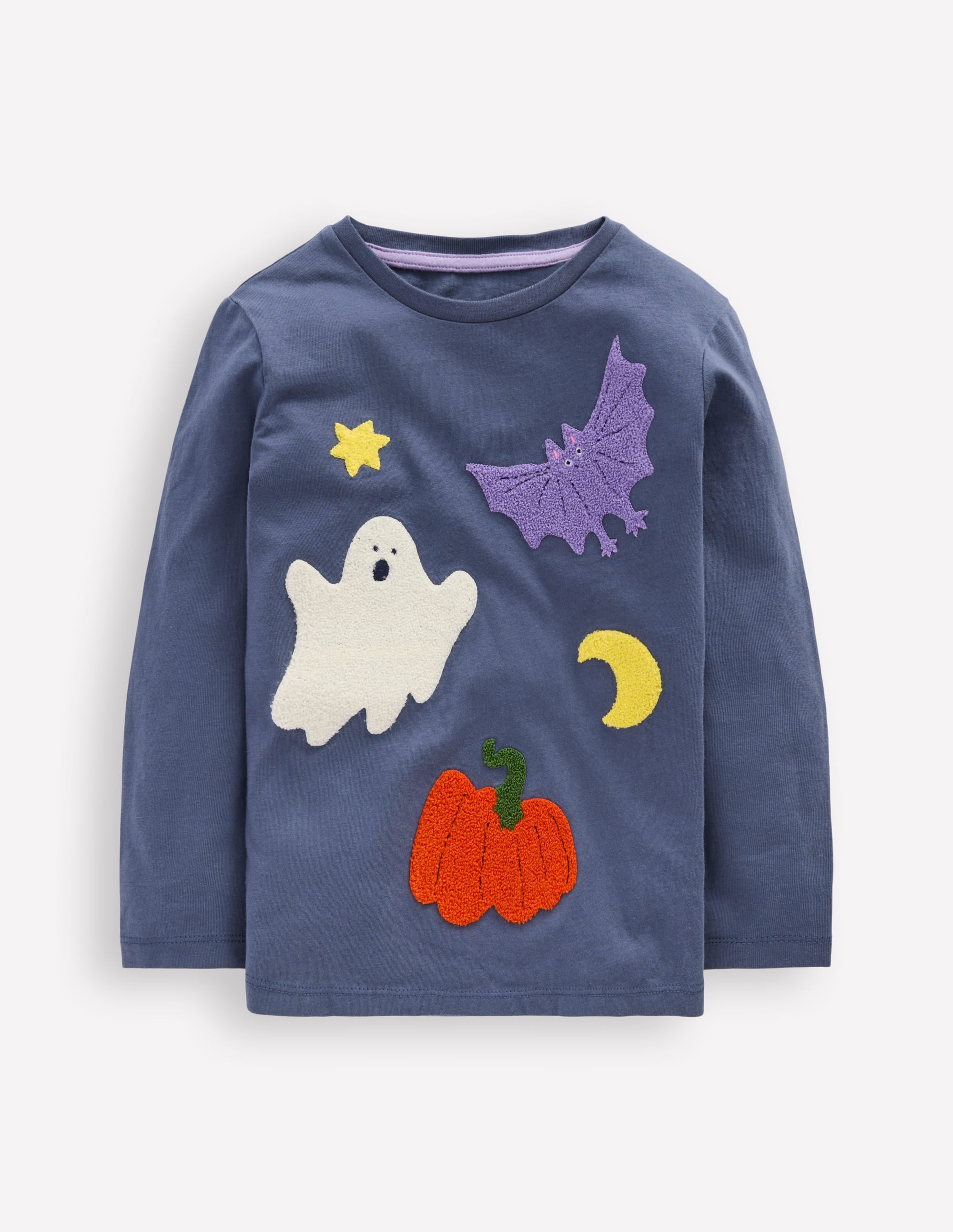 Langarmshirt aus Bouclé-Roboterblau Halloween - Image 1