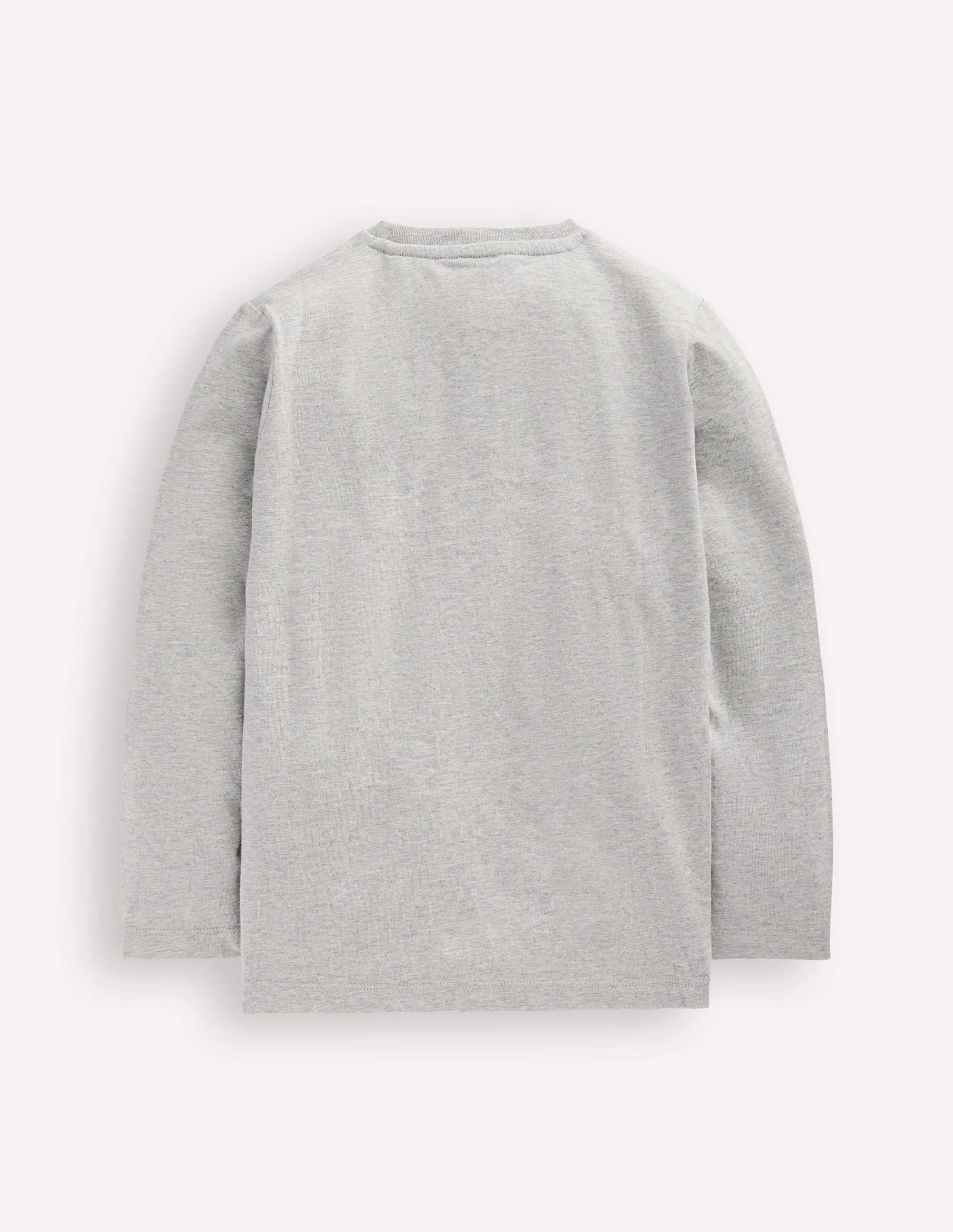 Long Sleeve Bouclé T-shirt-Grey Marl Tractor - Image 2