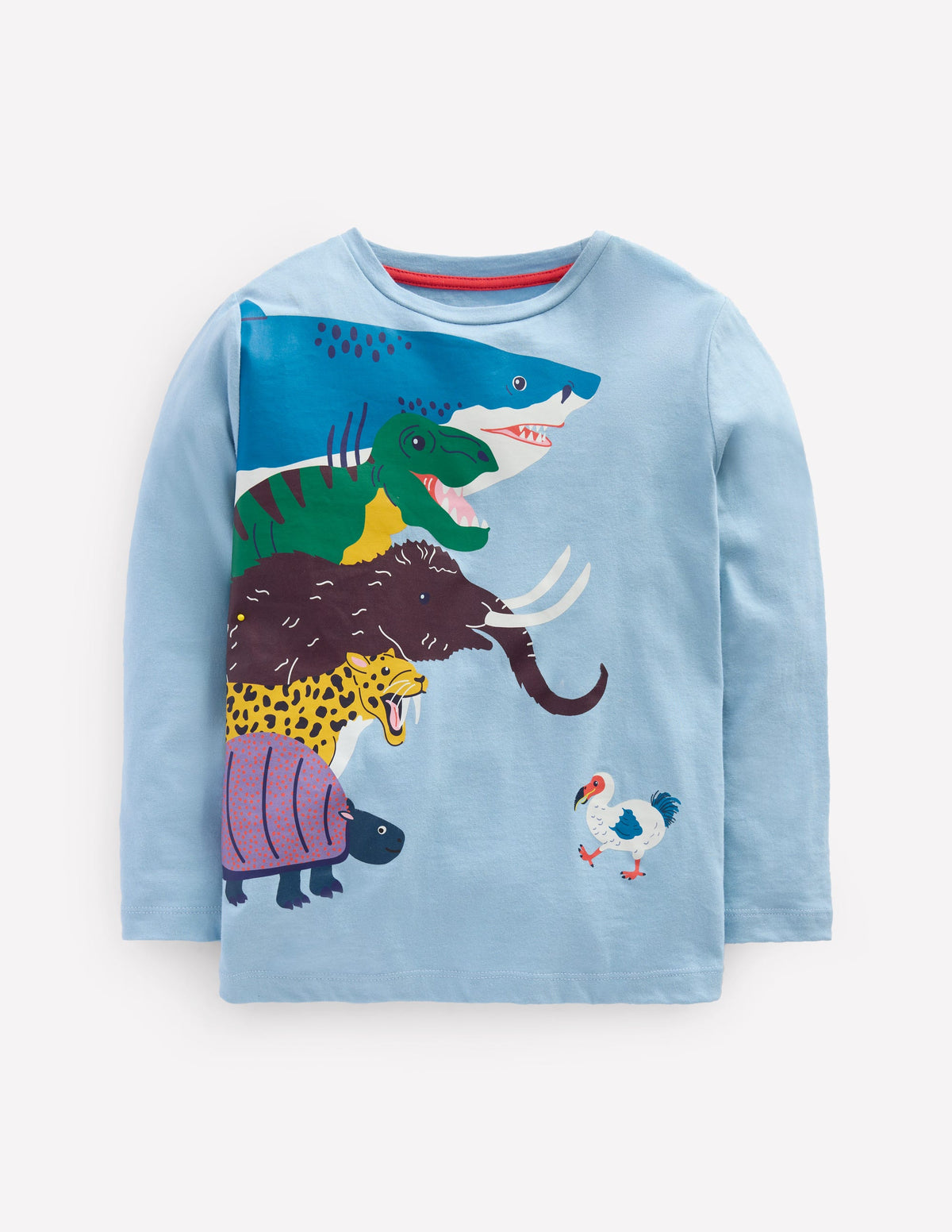 Langarmshirt mit Druck-Gletscherblau Prähistorisch - Image 1
