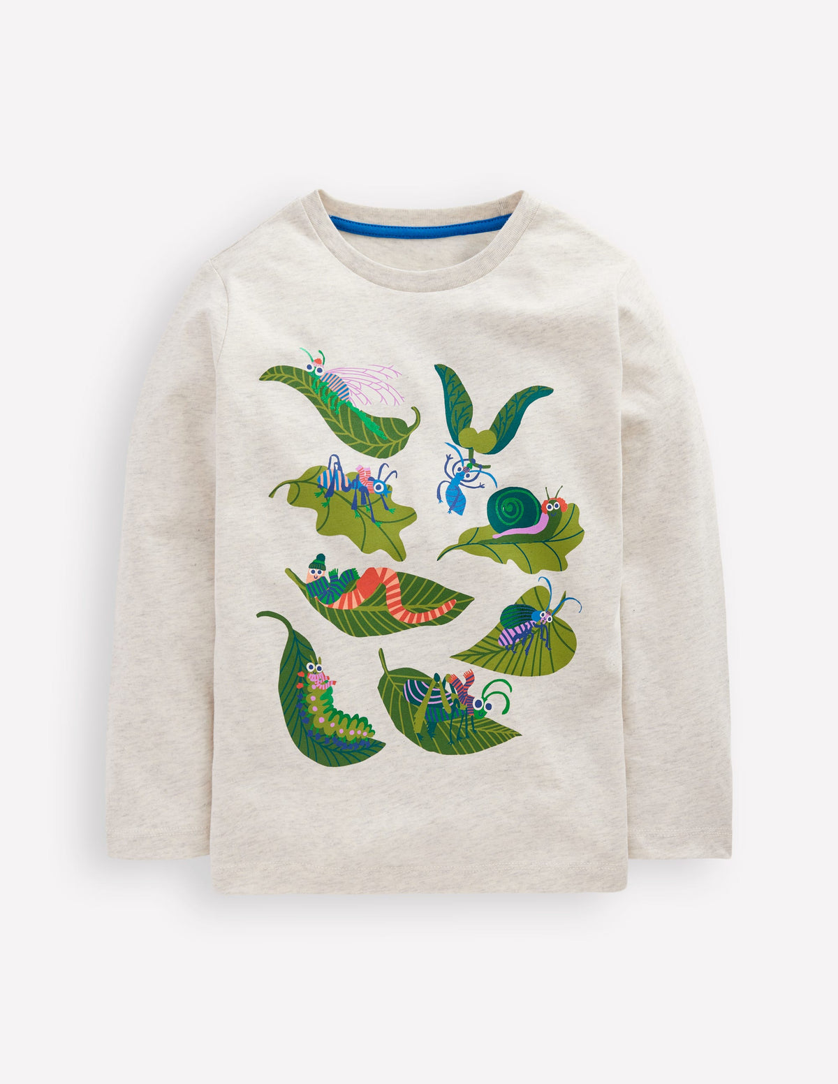 Langarmshirt mit Druck-Haferbeige Krabbeltiere-1