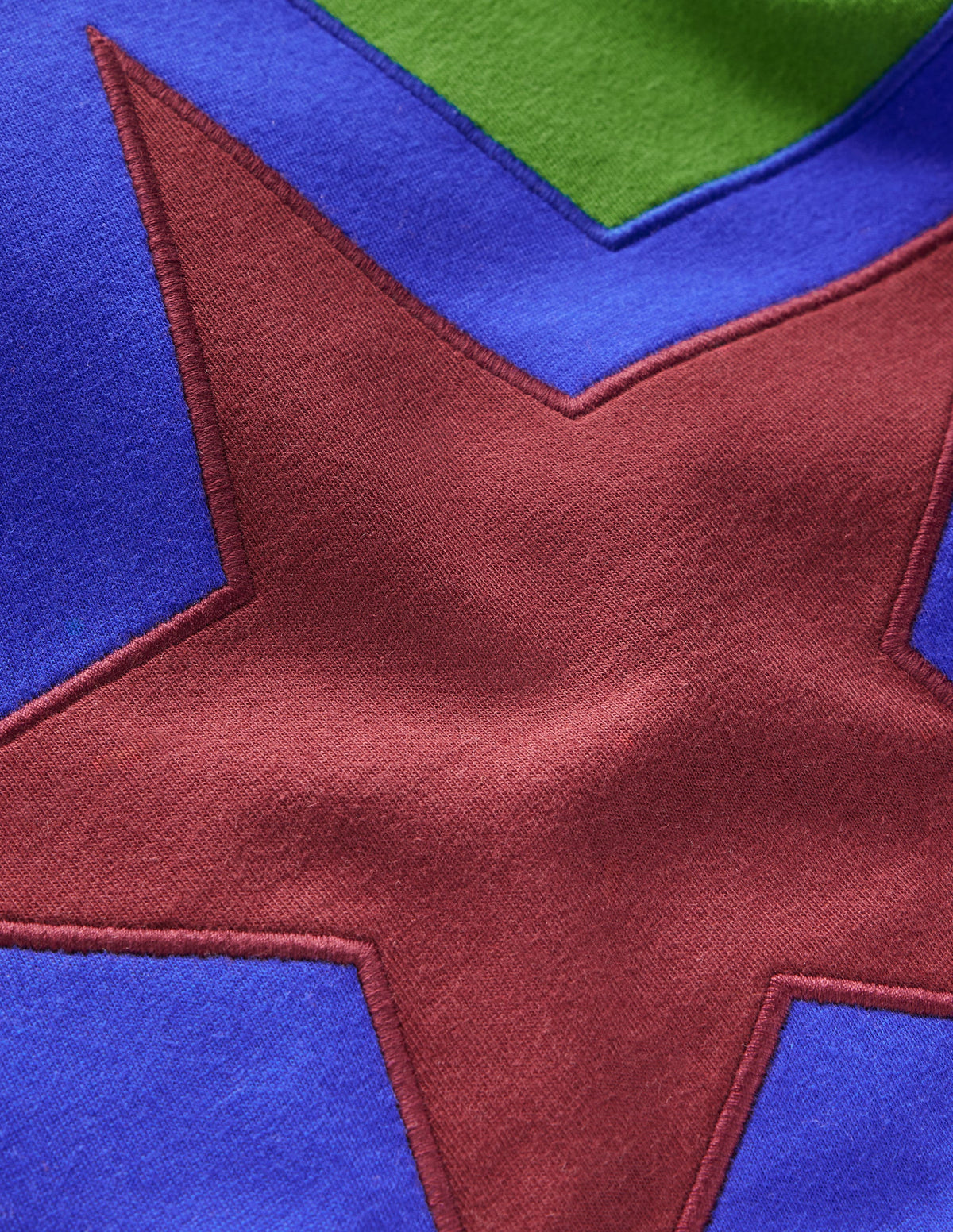 Star Appliqué T-shirt-Broccoli Green Star - Image 6