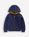 Reversible Borg Hoodie-College Navy