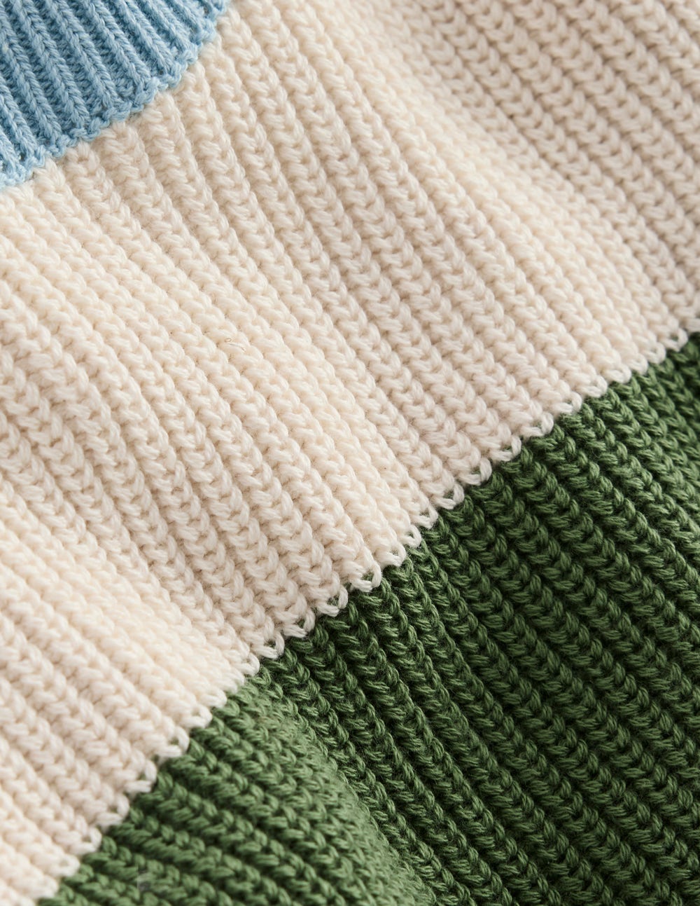 Baumwollpullover für den Alltag-Beige Meliert/Safarigrün-3