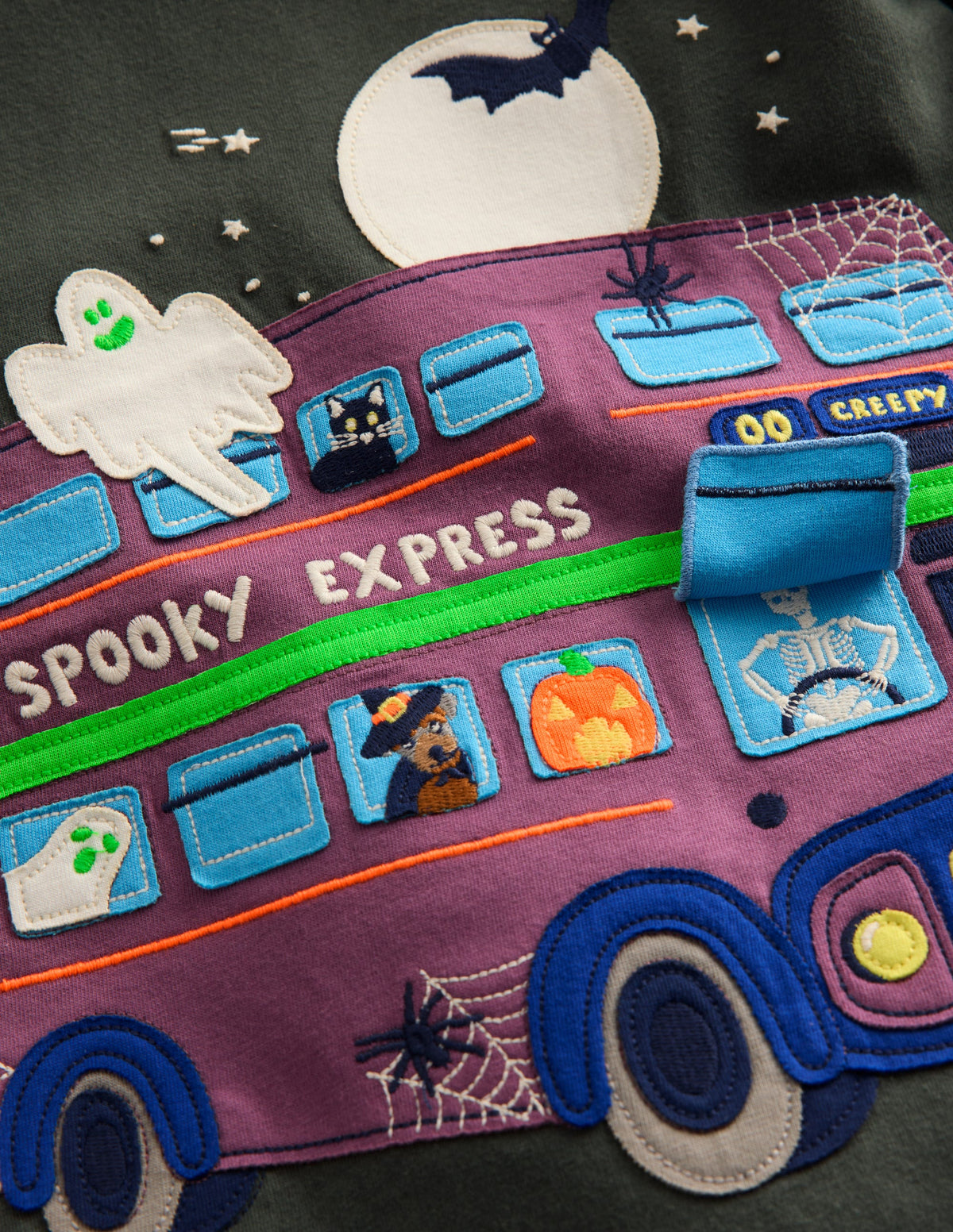 T-Shirt mit Klappe-Rauchgrau Halloween-Bus-3