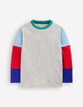 Kuddelmuddel-Langarmshirt-Anthrazit Meliert