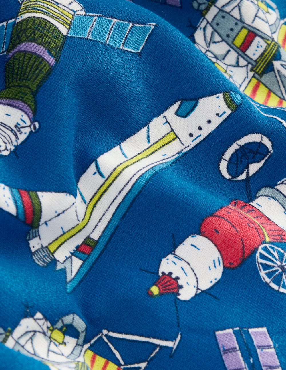 Everyday Printed Sweatshirt-Kingfisher Blue Satellites-3