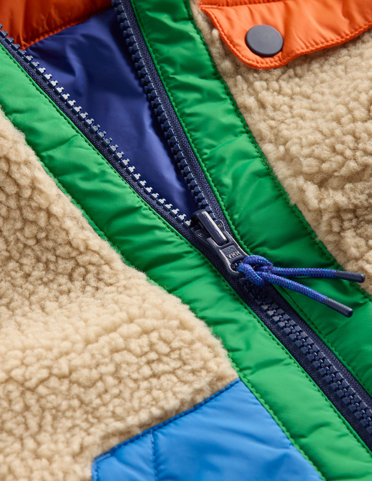 Kuschelige Teddyfelljacke zum Wenden-Mazarinblau - Image 3