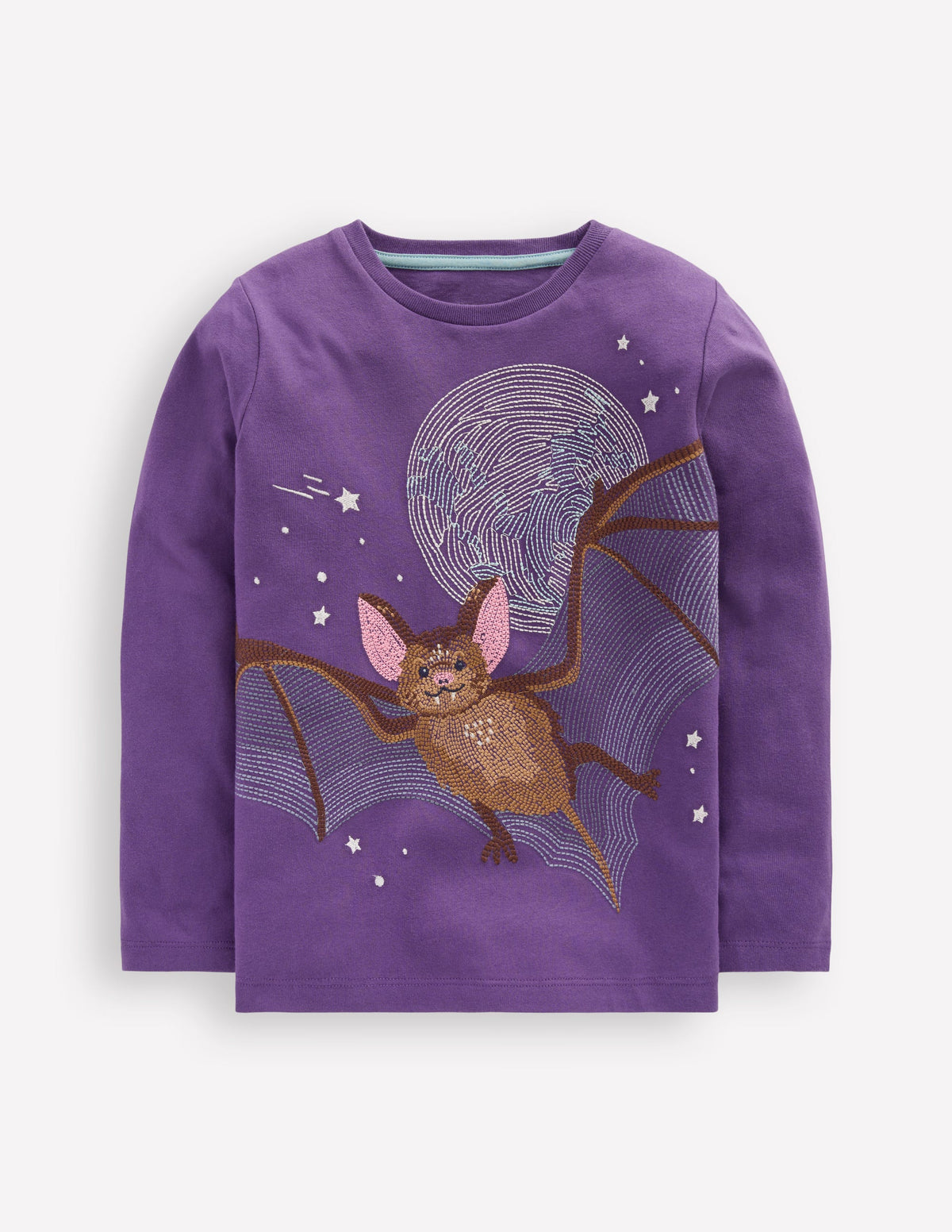 Im Dunkeln leuchtendes T-Shirt mit Superstitch-Mystisches Violett Fledermaus - Image 1