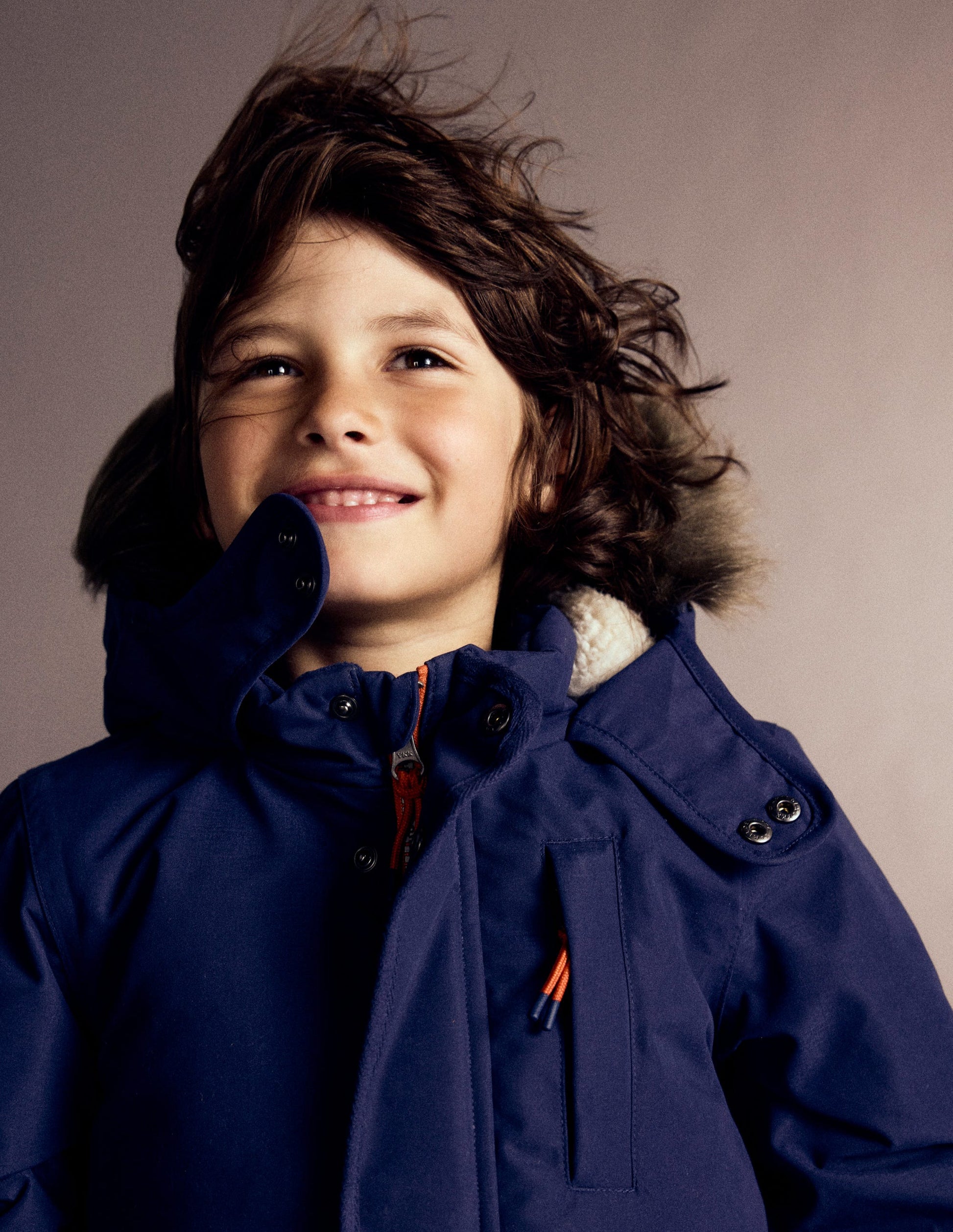Wasserdichter Parka-Schuluniform-Marineblau-6