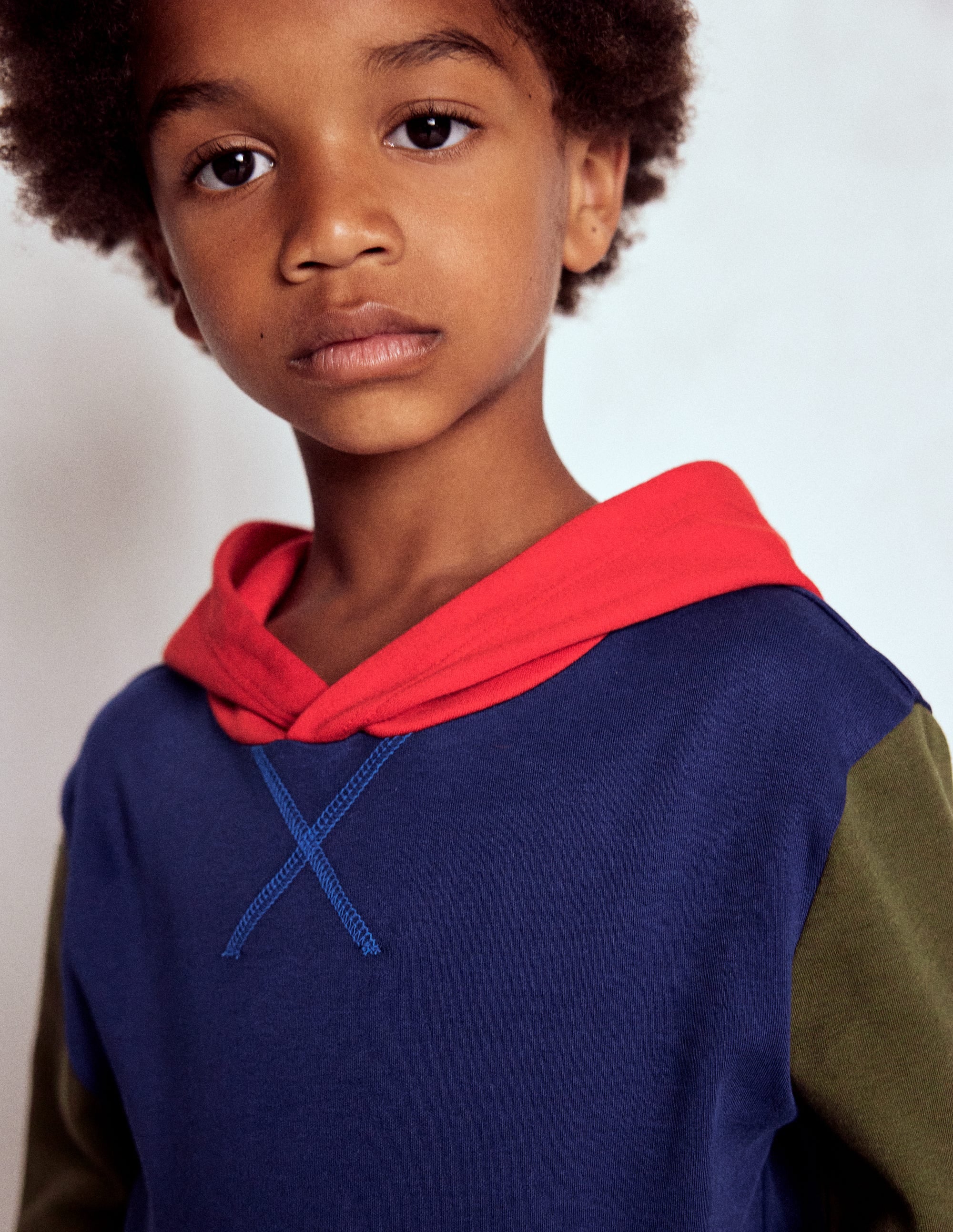 Mittelschwerer Kapuzenpullover-Steuerbordblau/Waldgrün - Image 1